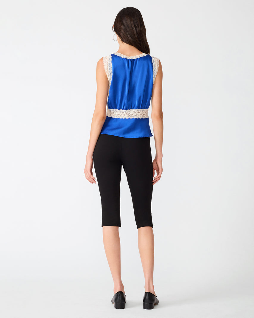 ELINOR TOP BLUE SATIN - Clothing - Steve Madden Canada - view 5