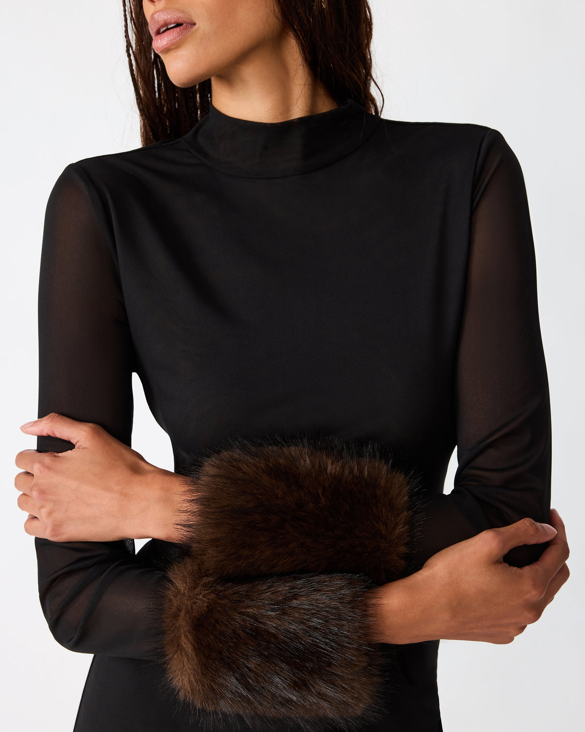 LILLIENNE KNIT TOP DARK BROWN - Clothing - Steve Madden Canada - view 4
