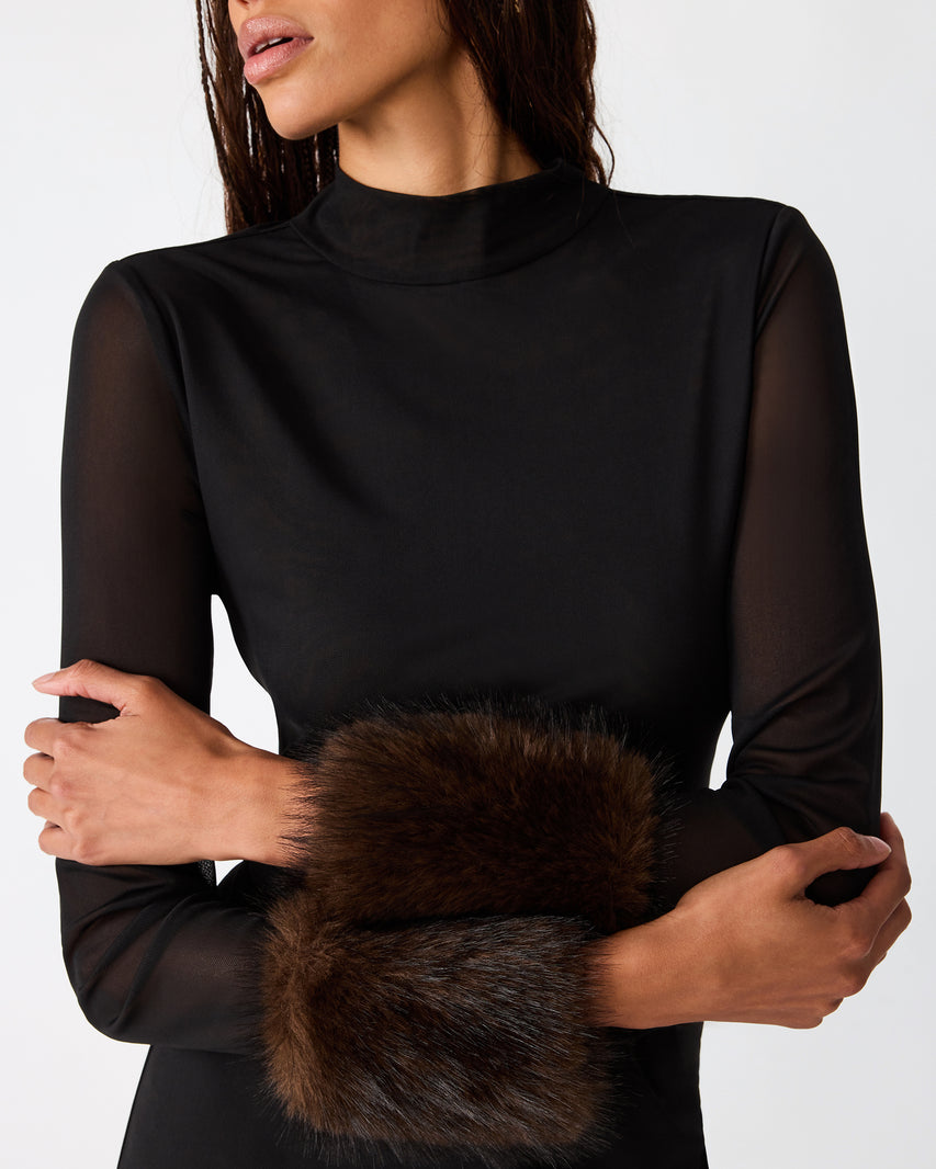LILLIENNE KNIT TOP DARK BROWN - Clothing - Steve Madden Canada - view 4