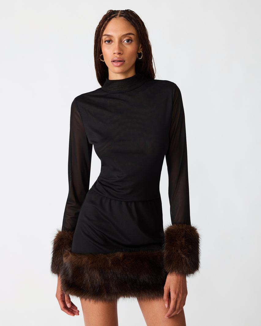 LILLIENNE KNIT TOP DARK BROWN - Clothing - Steve Madden Canada - view 2