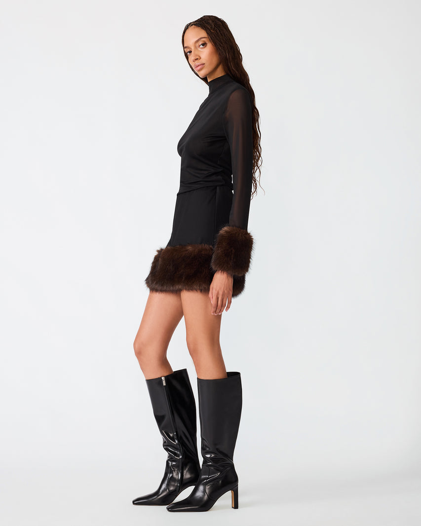 LILLIENNE KNIT TOP DARK BROWN - Clothing - Steve Madden Canada - view 3