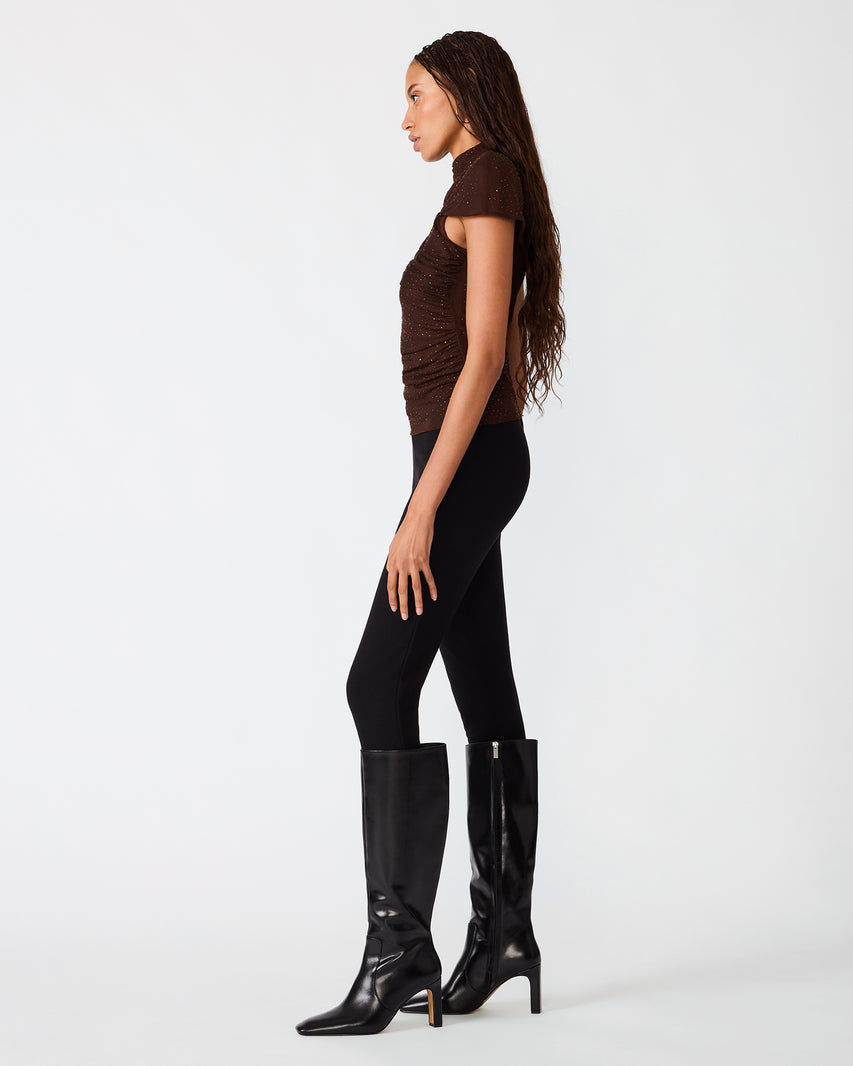 EVERETH KNIT TOP DARK BROWN - Clothing - Steve Madden Canada - view 3