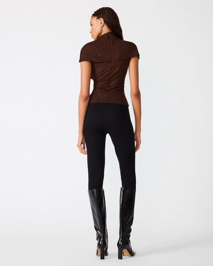 EVERETH KNIT TOP DARK BROWN - Clothing - Steve Madden Canada - view 5