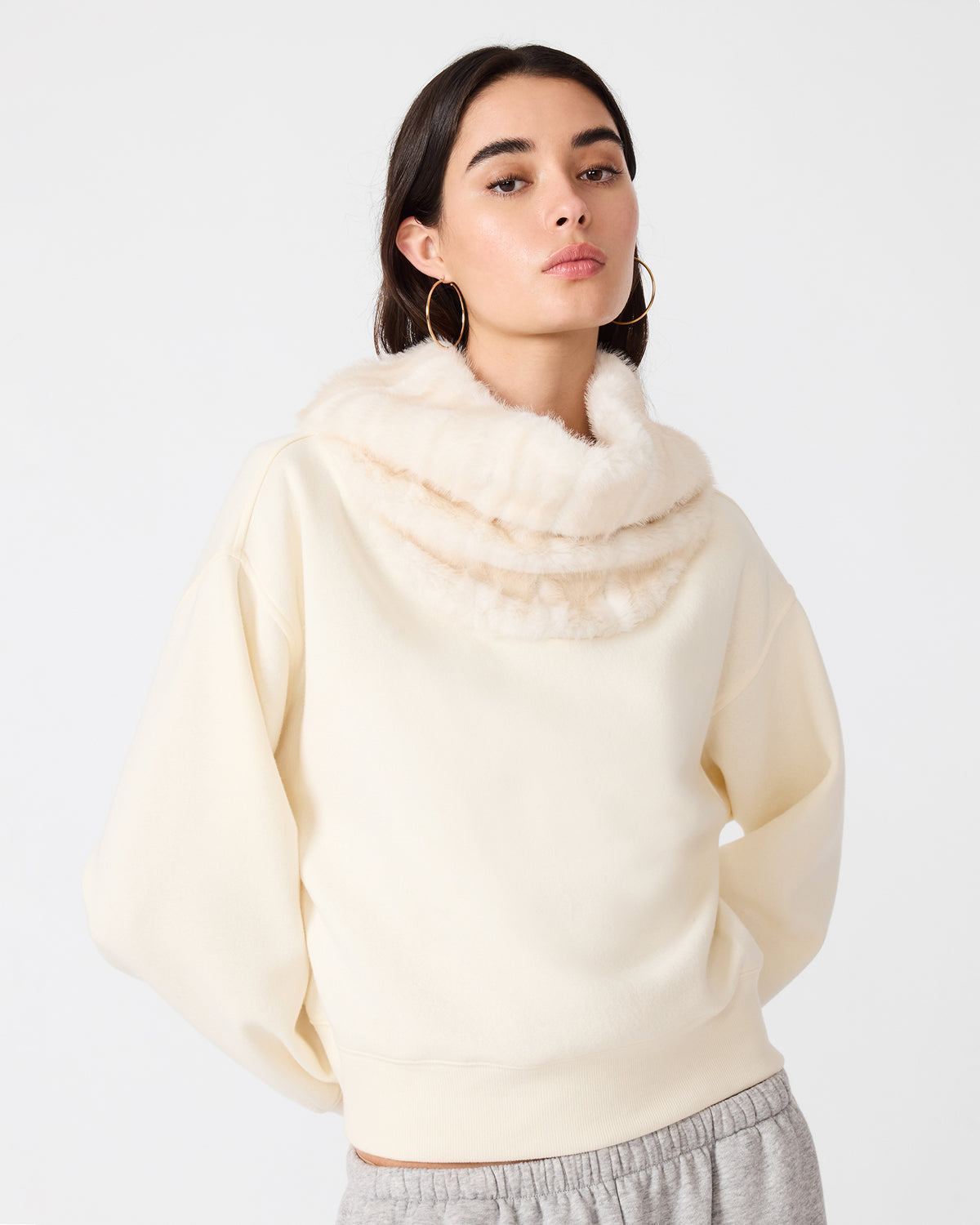 JAYLYN SWEATER WHITE - Clothing - Steve Madden Canada - view 2