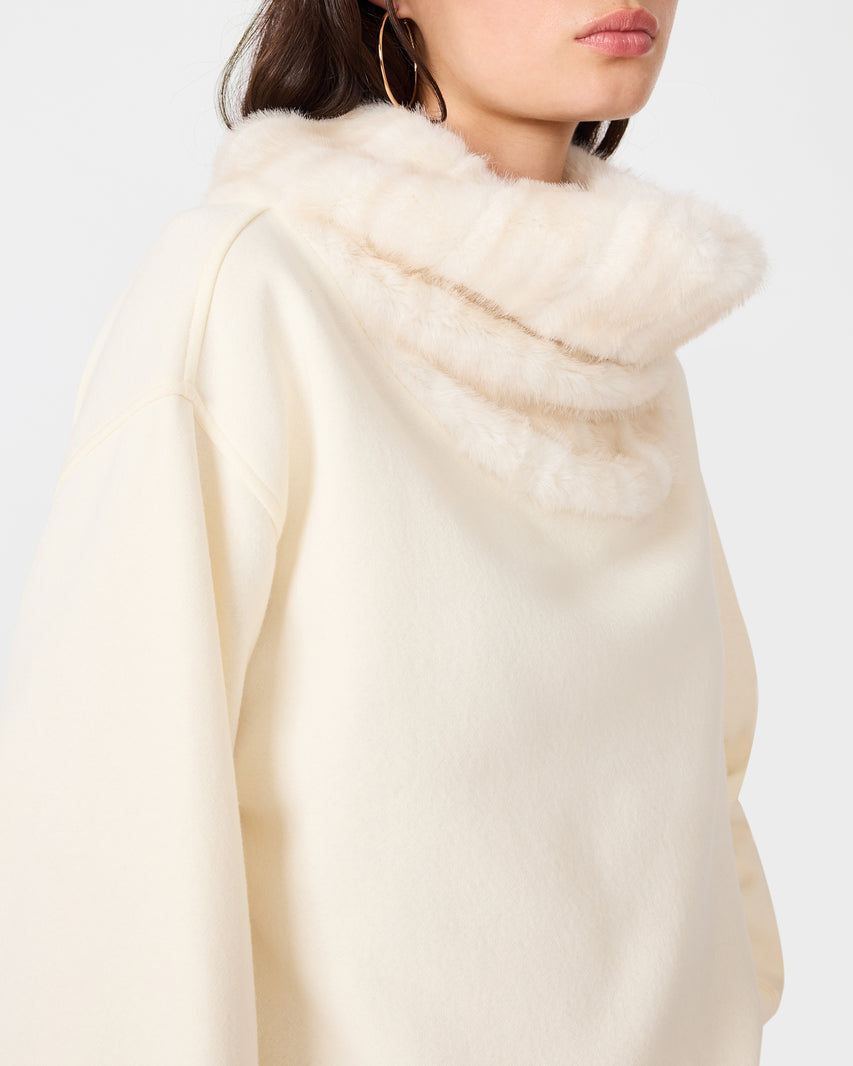 JAYLYN SWEATER WHITE - Clothing - Steve Madden Canada - view 4