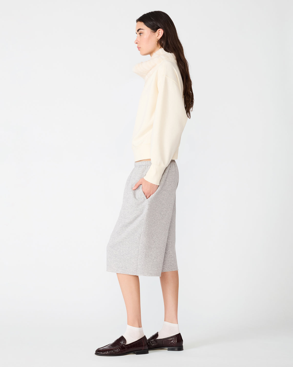 JAYLYN SWEATER WHITE - Clothing - Steve Madden Canada - view 3
