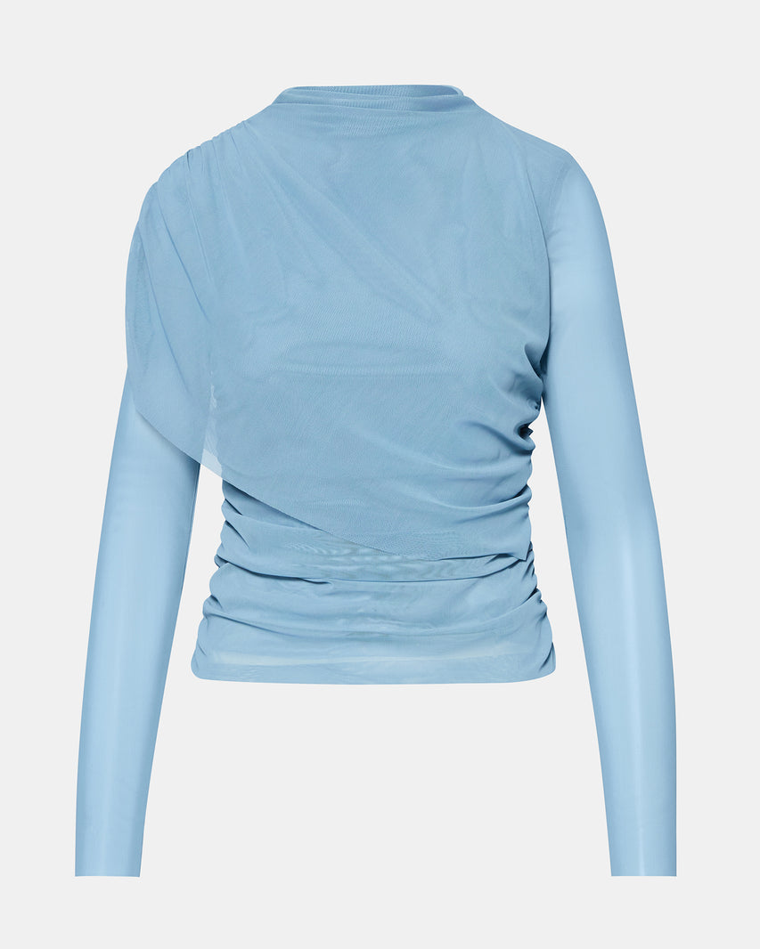 CATRINA KNIT TOP BLUE - Clothing - Steve Madden Canada - view 6