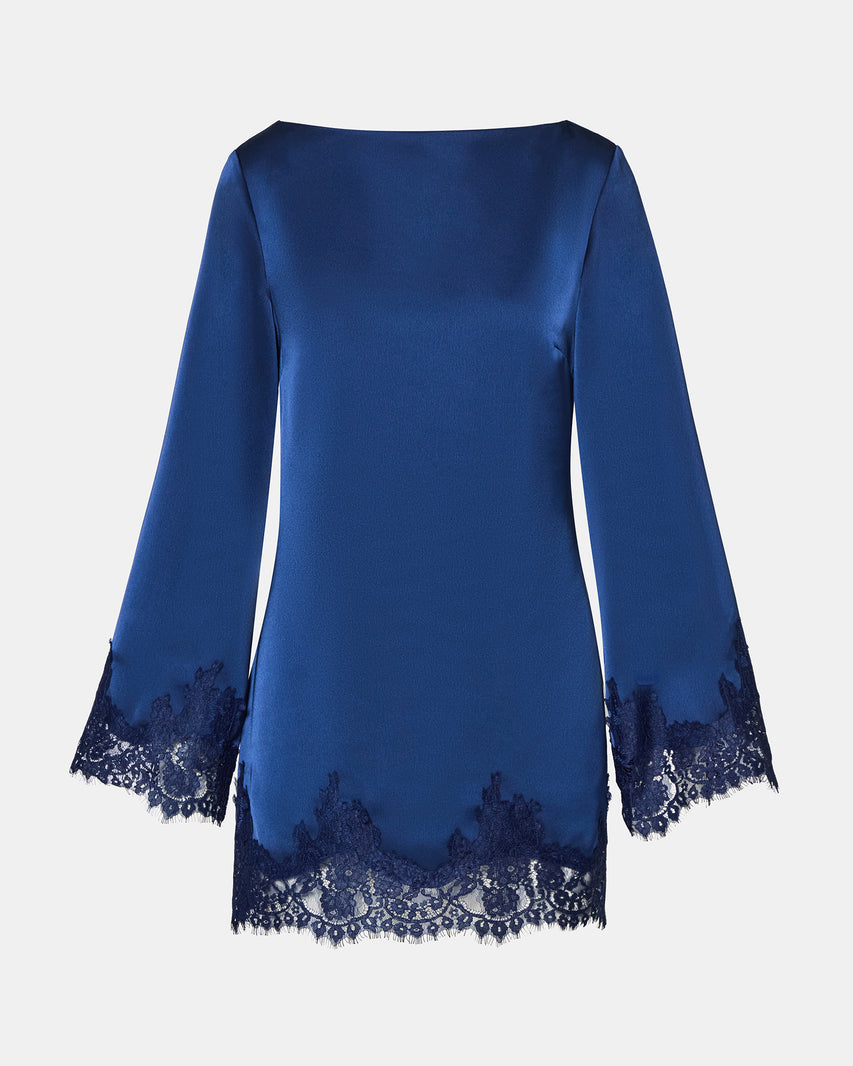 NICOLLA DRESS BLUE - Clothing - Steve Madden Canada - view 6