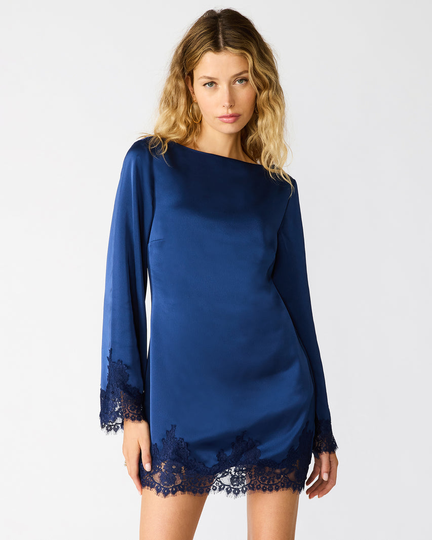 NICOLLA DRESS BLUE - Clothing - Steve Madden Canada - view 2