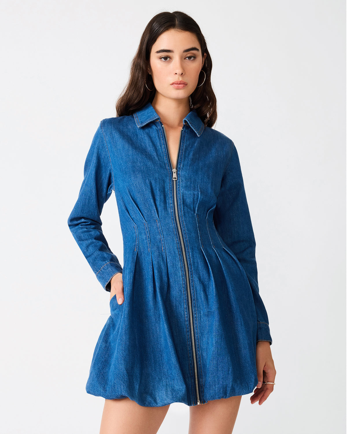 EMIE DRESS DENIM - Clothing - Steve Madden Canada - view 2