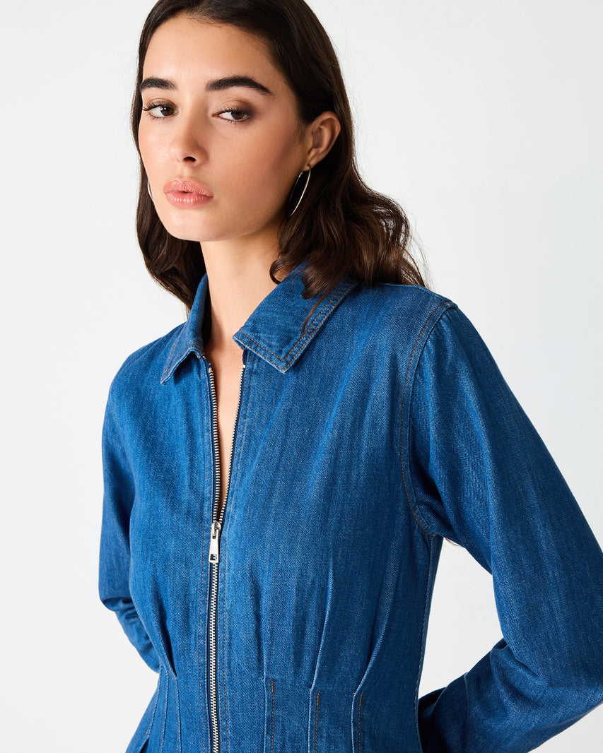 EMIE DRESS DENIM - Clothing - Steve Madden Canada - view 4