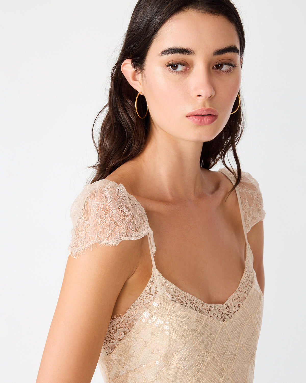 STEFANIA DRESS CHAMPAGNE - Clothing - Steve Madden Canada - view 4
