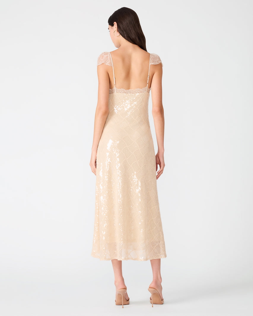 STEFANIA DRESS CHAMPAGNE - Clothing - Steve Madden Canada - view 3