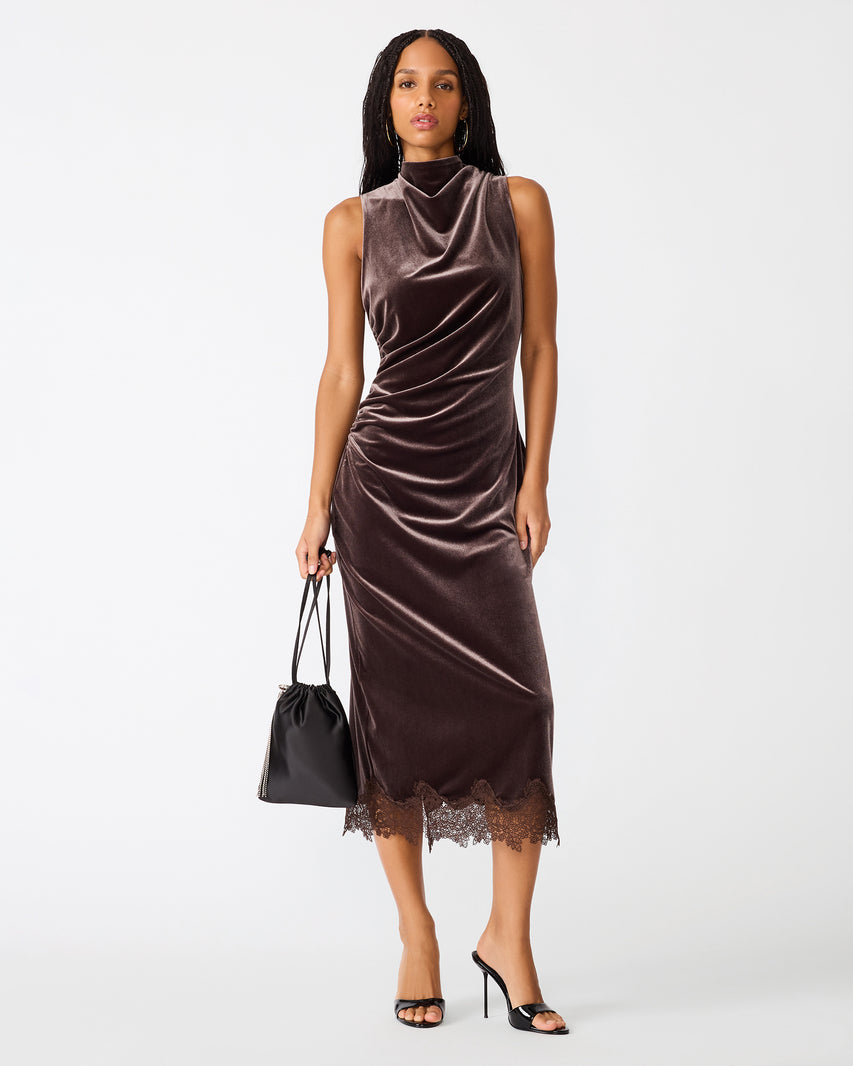 MO DRESS DARK BROWN