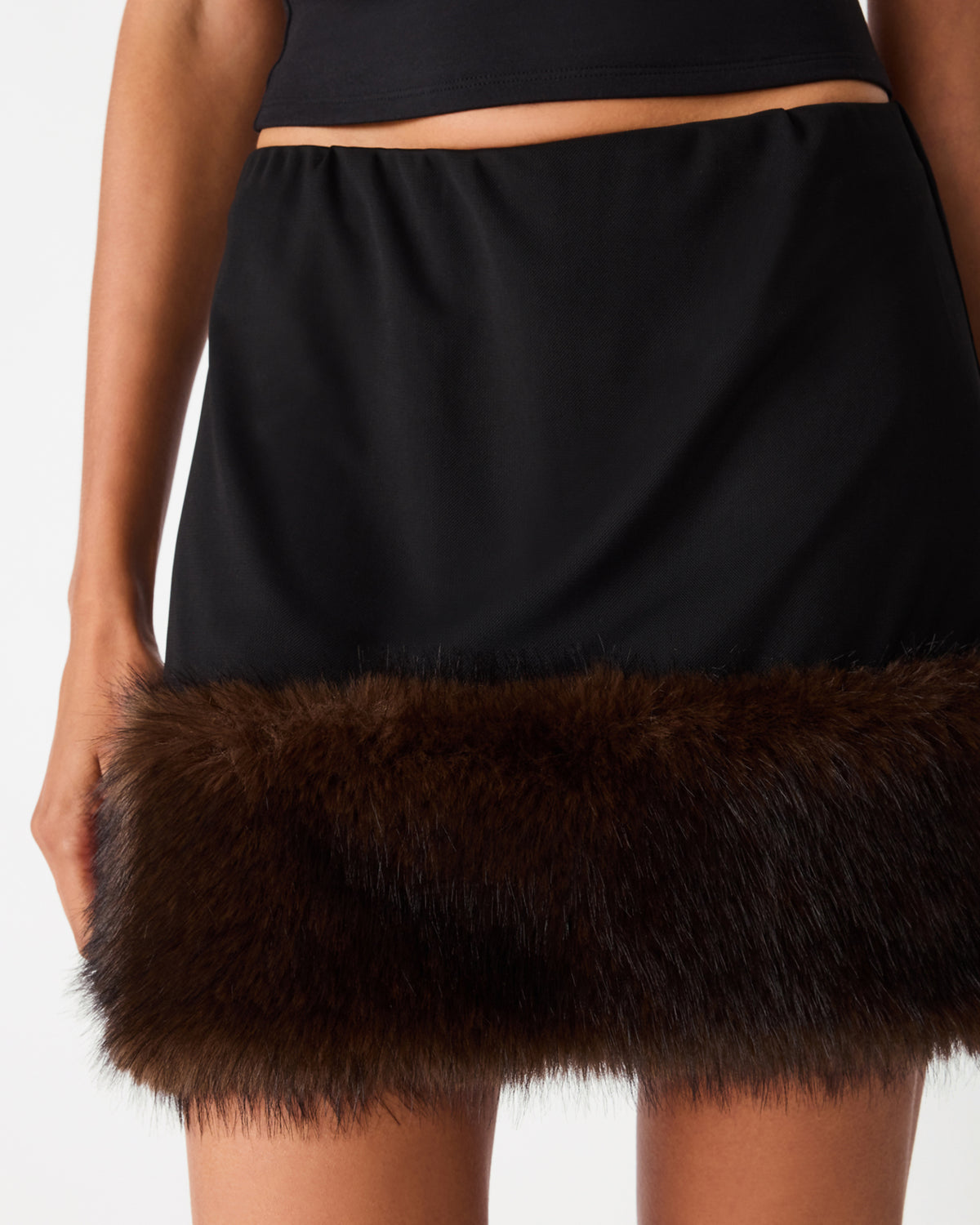 LILLIENNE SKIRT DARK BROWN - Clothing - Steve Madden Canada - view 2