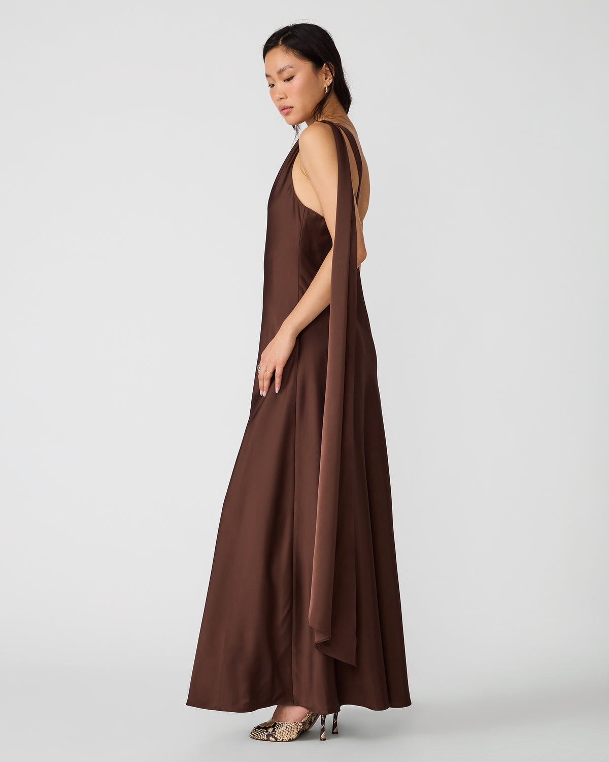 AURORAH DRESS CHOCOLATE - Clothing - Steve Madden Canada - view 3
