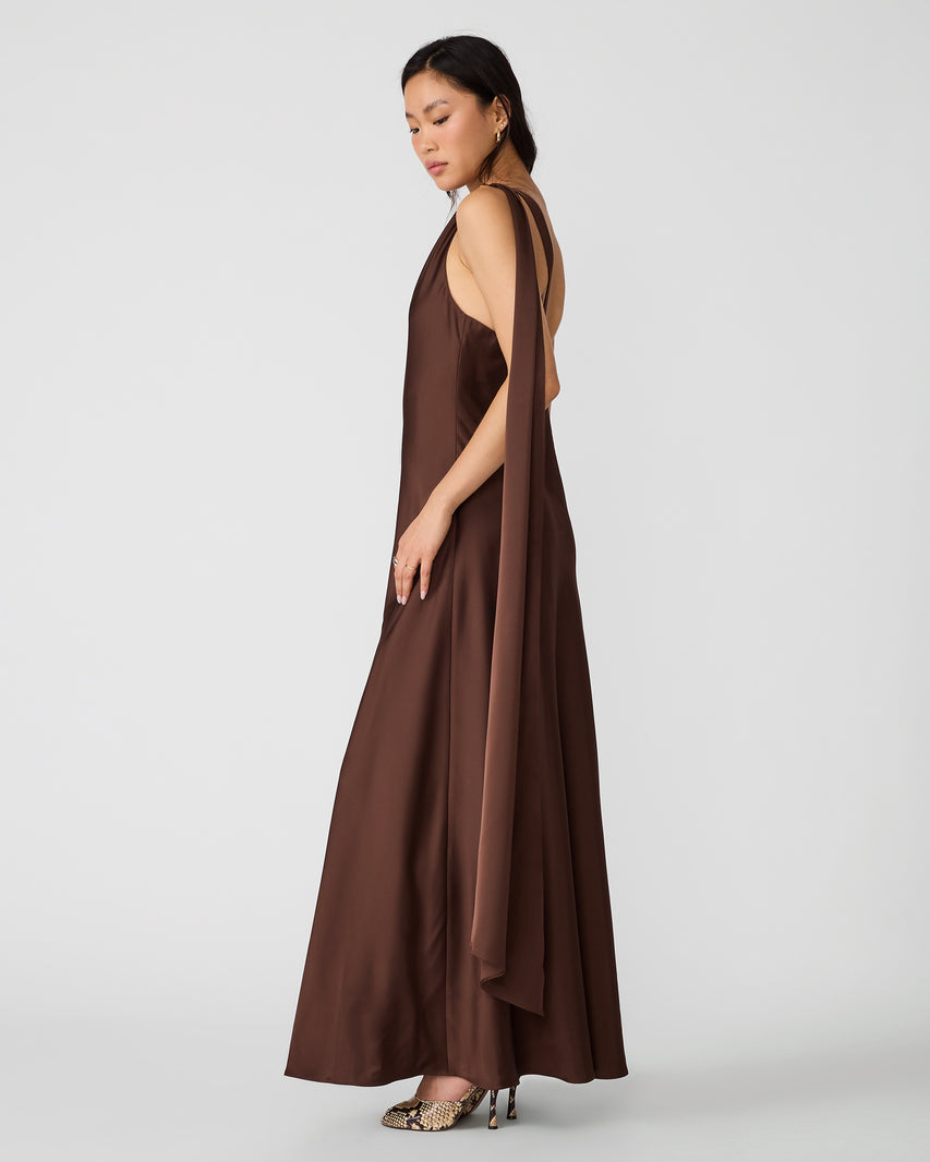 AURORAH DRESS CHOCOLATE - Clothing - Steve Madden Canada - view 3