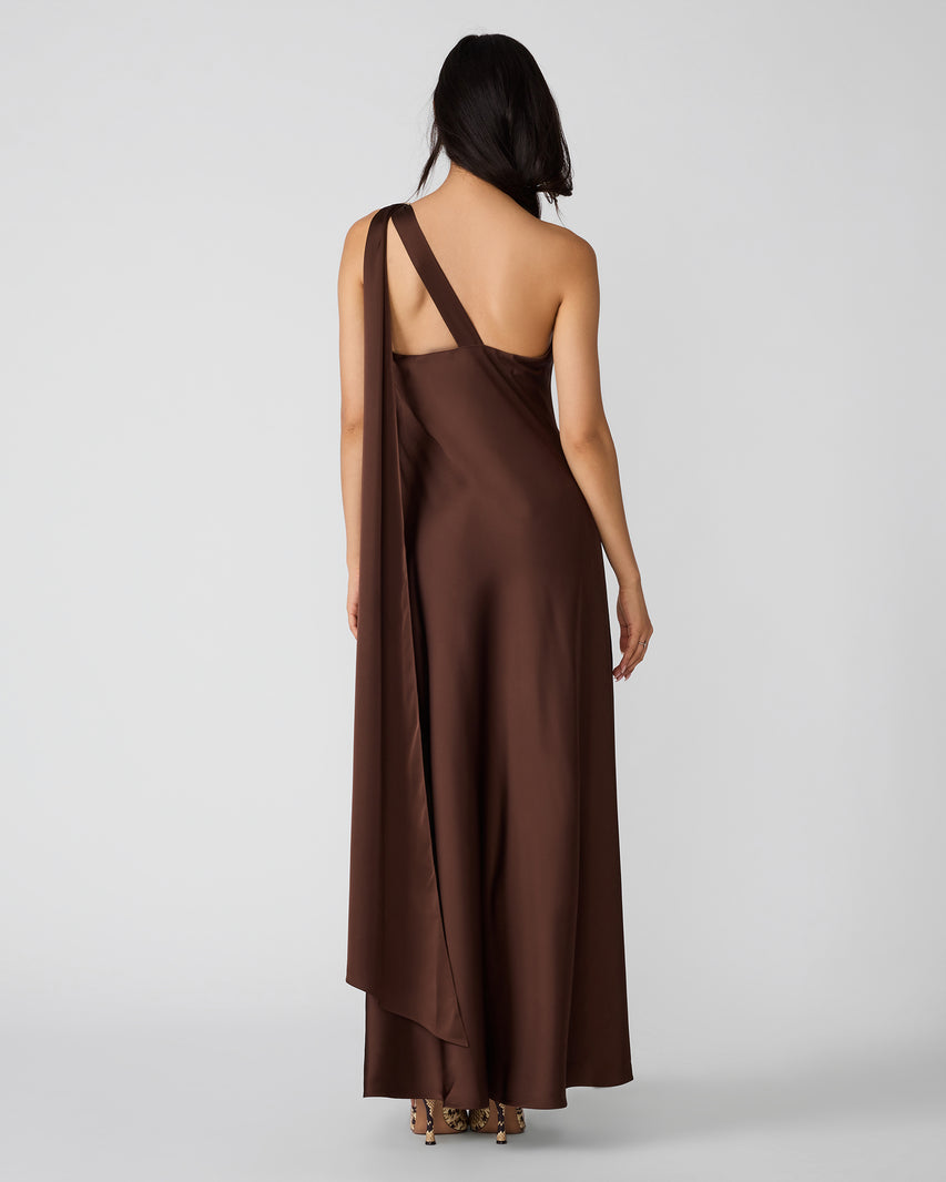 AURORAH DRESS CHOCOLATE - Clothing - Steve Madden Canada - view 5