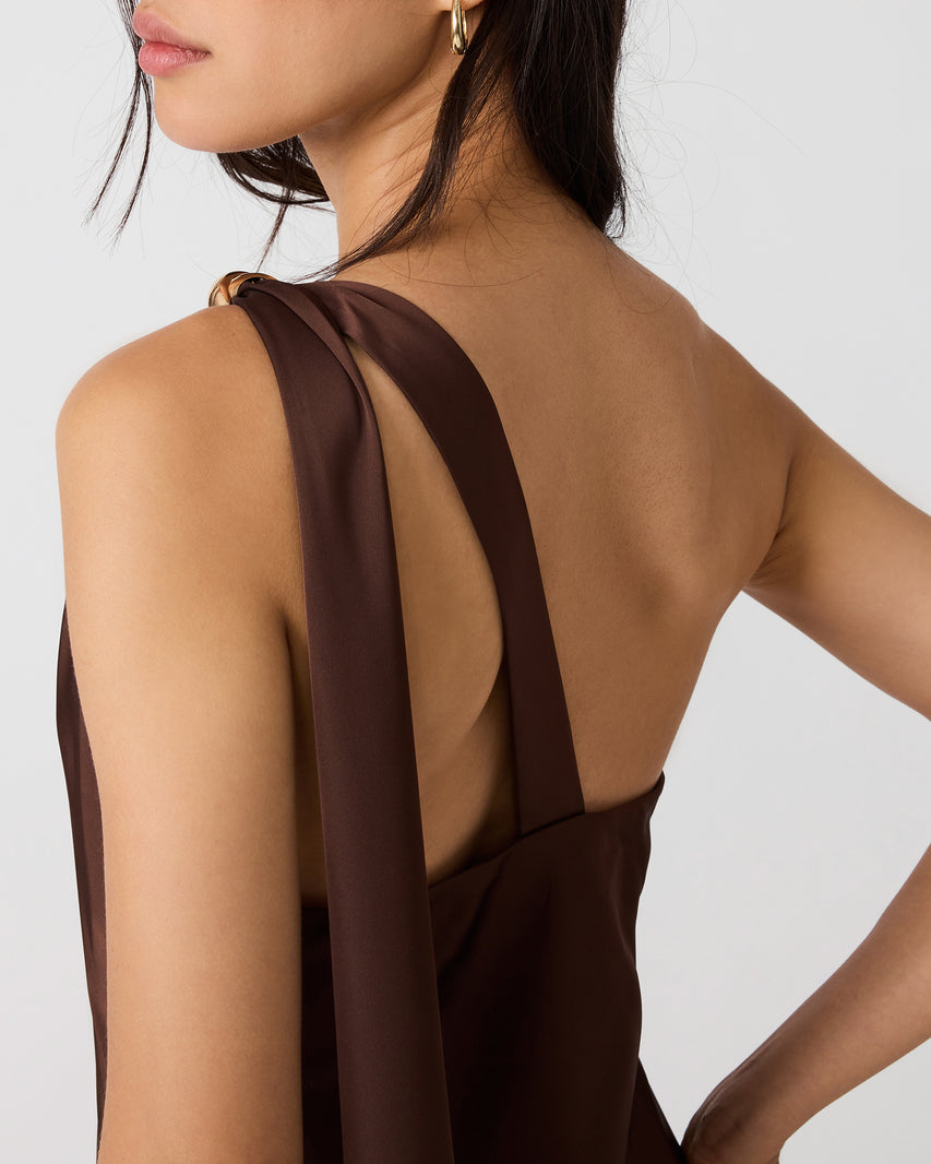 AURORAH DRESS CHOCOLATE - Clothing - Steve Madden Canada - view 4