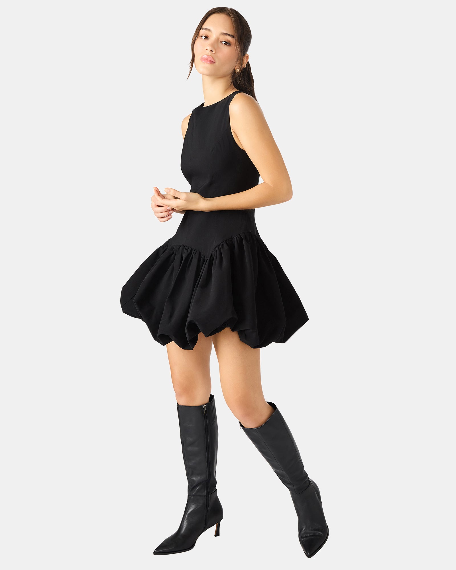 LYRA DRESS BLACK - Clothing - Steve Madden Canada - view 3