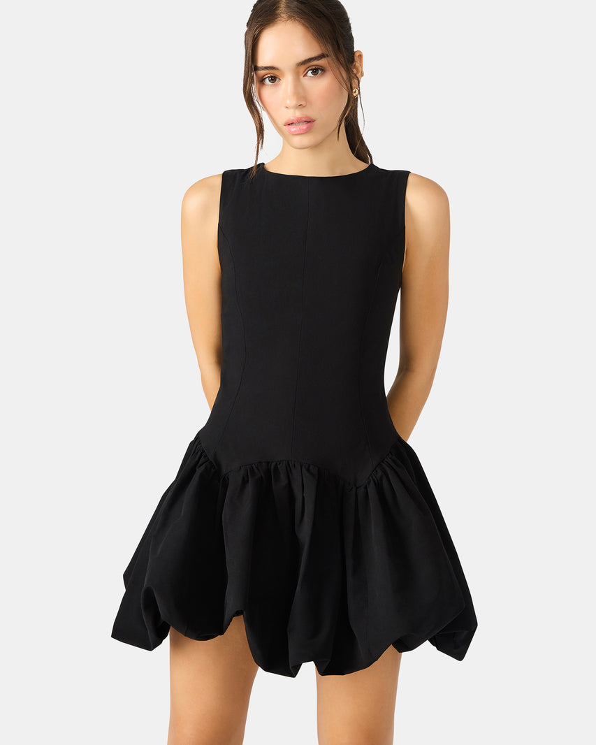 LYRA DRESS BLACK - Clothing - Steve Madden Canada - view 4