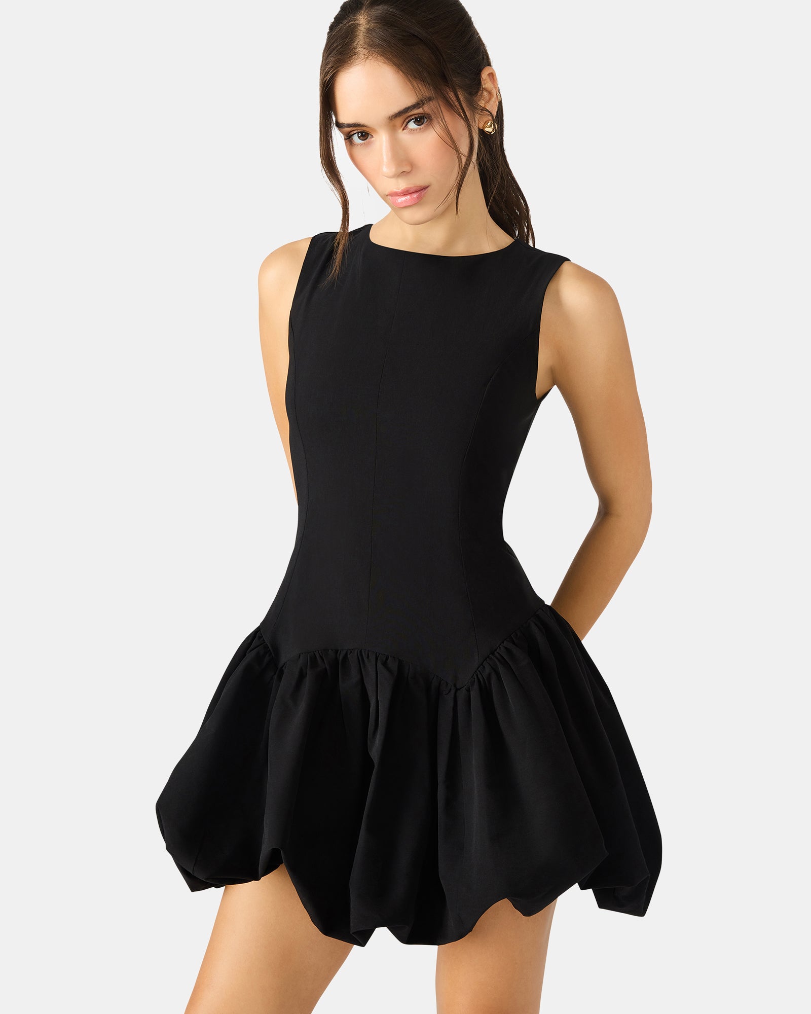 LYRA DRESS BLACK - Clothing - Steve Madden Canada - view 2