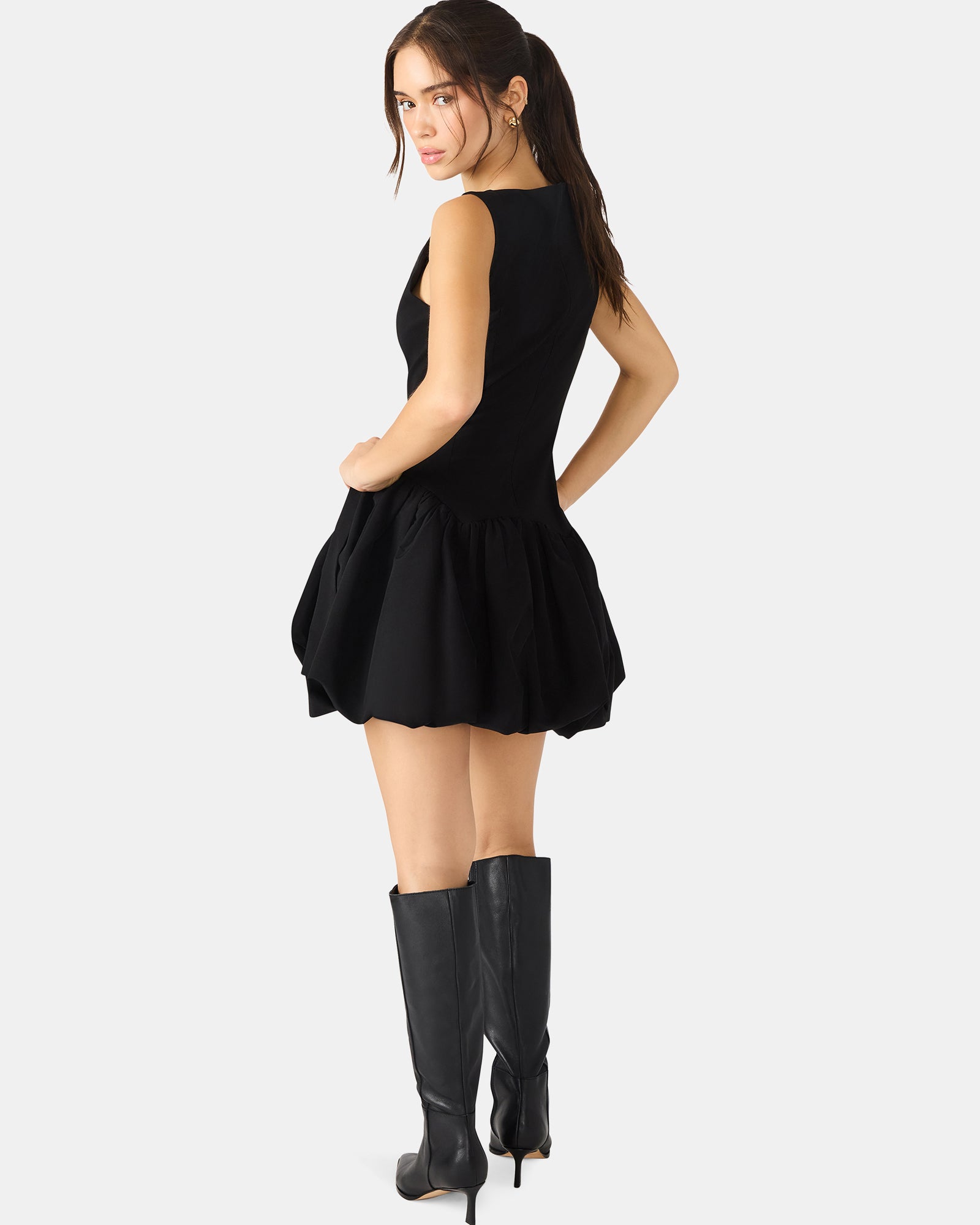LYRA DRESS BLACK - Clothing - Steve Madden Canada - view 5