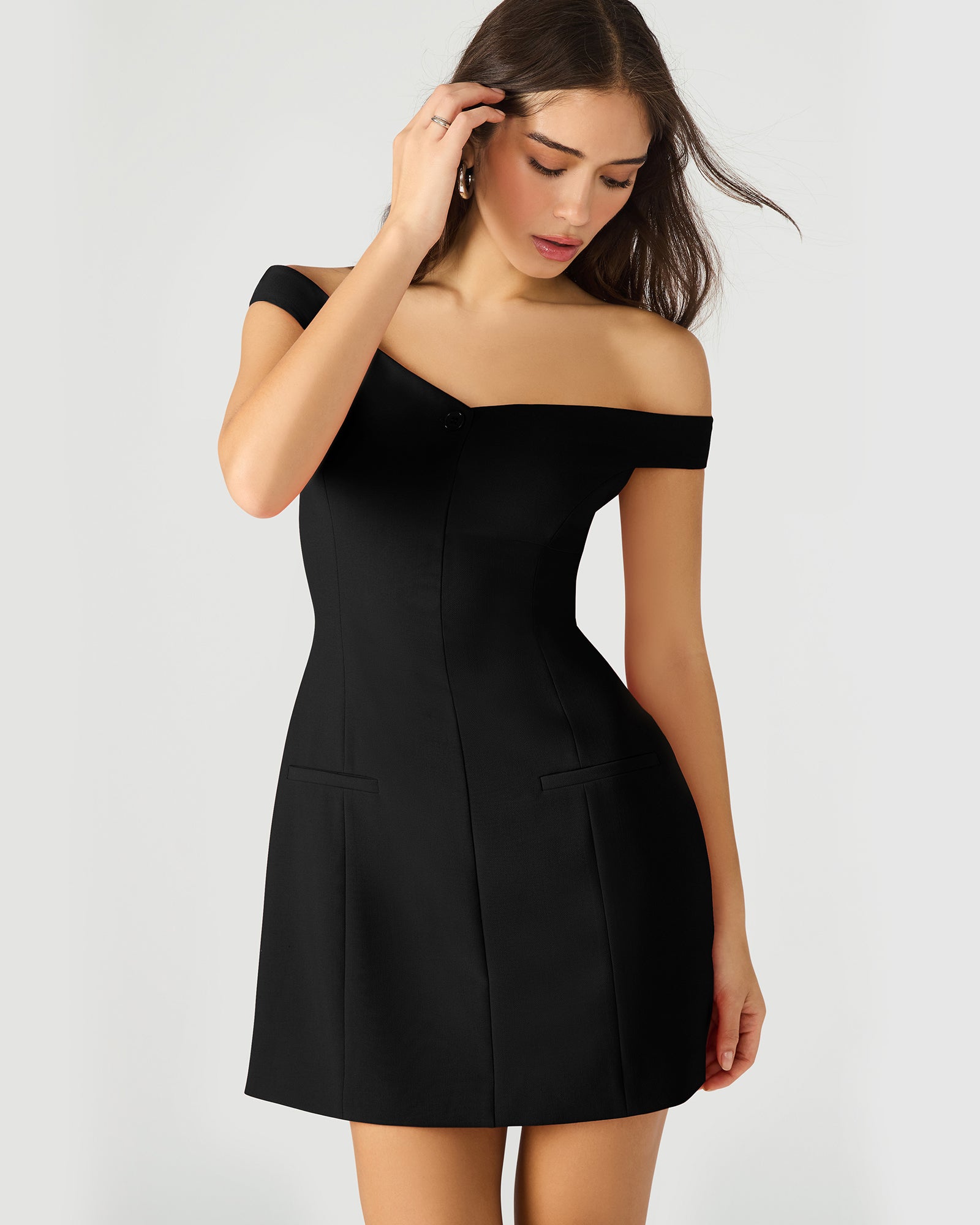 YANA DRESS BLACK - Clothing - Steve Madden Canada - view 4