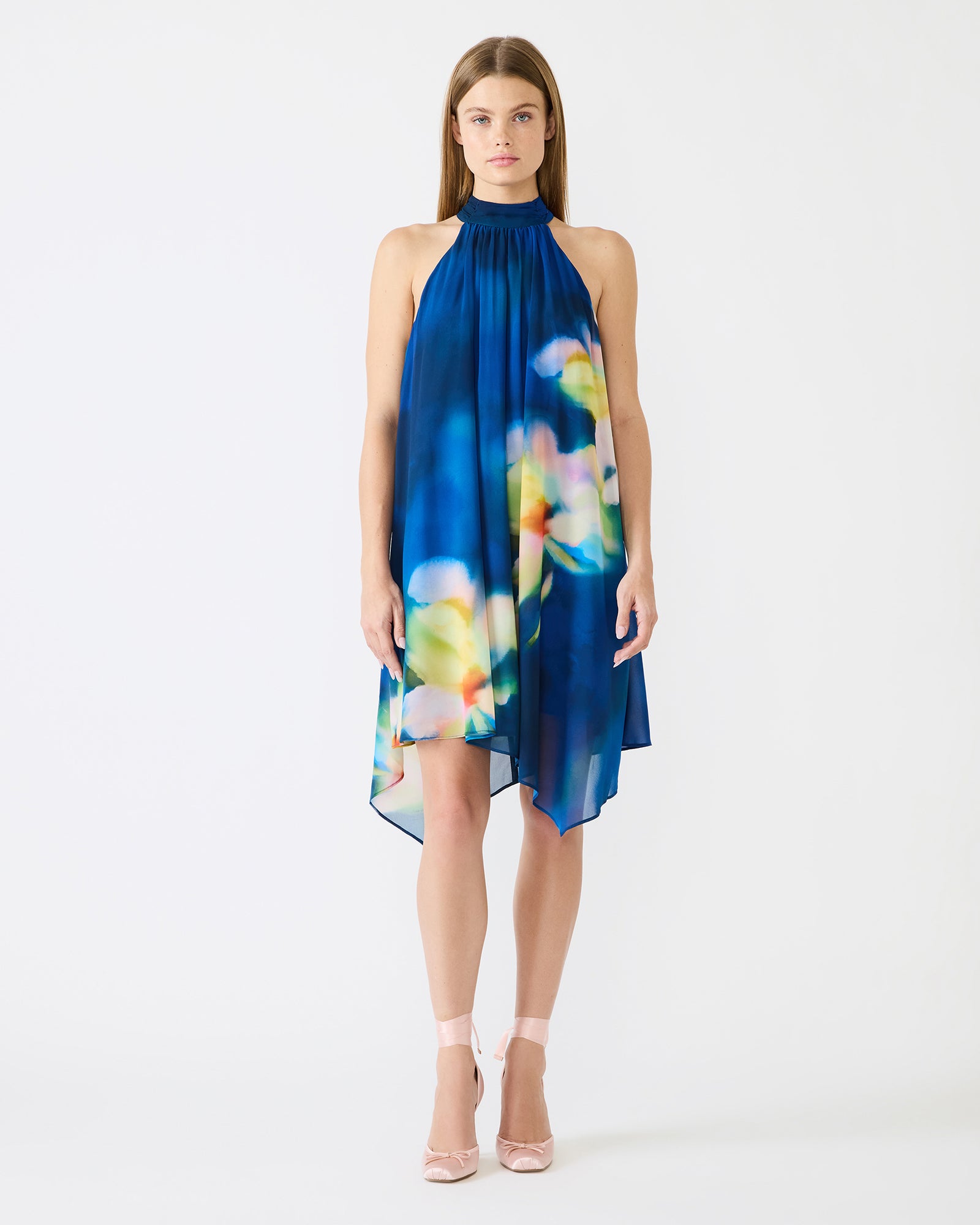 SANDER DRESS BLUE MULTI - Clothing - Steve Madden Canada
