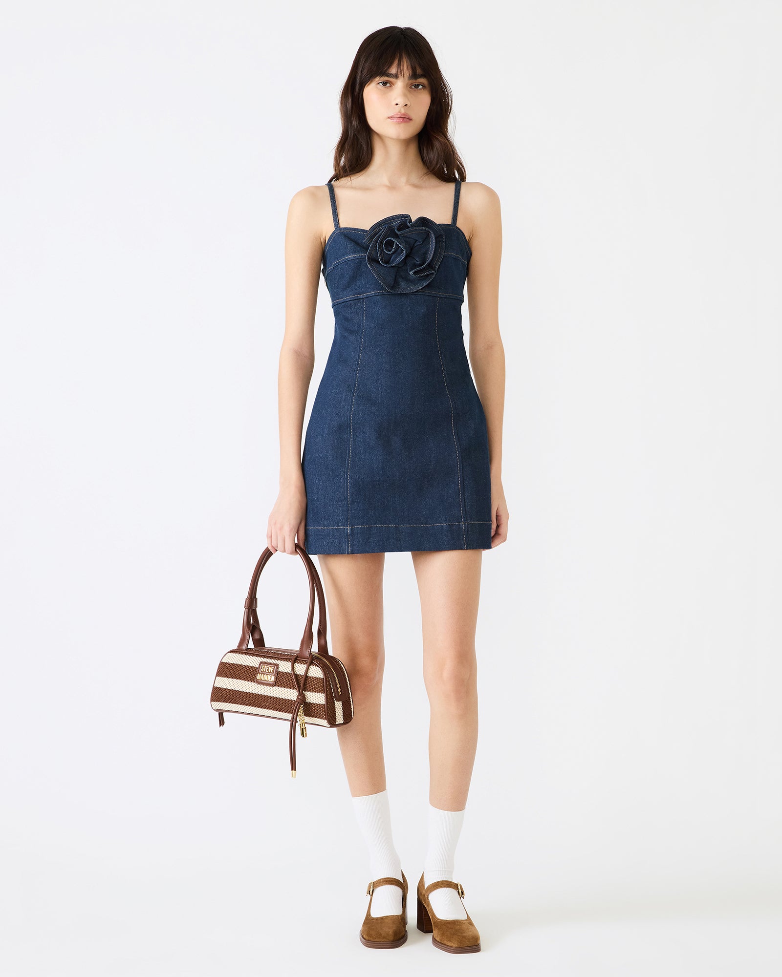 PEONY DRESS INDIGO - Clothing - Steve Madden Canada - view 6