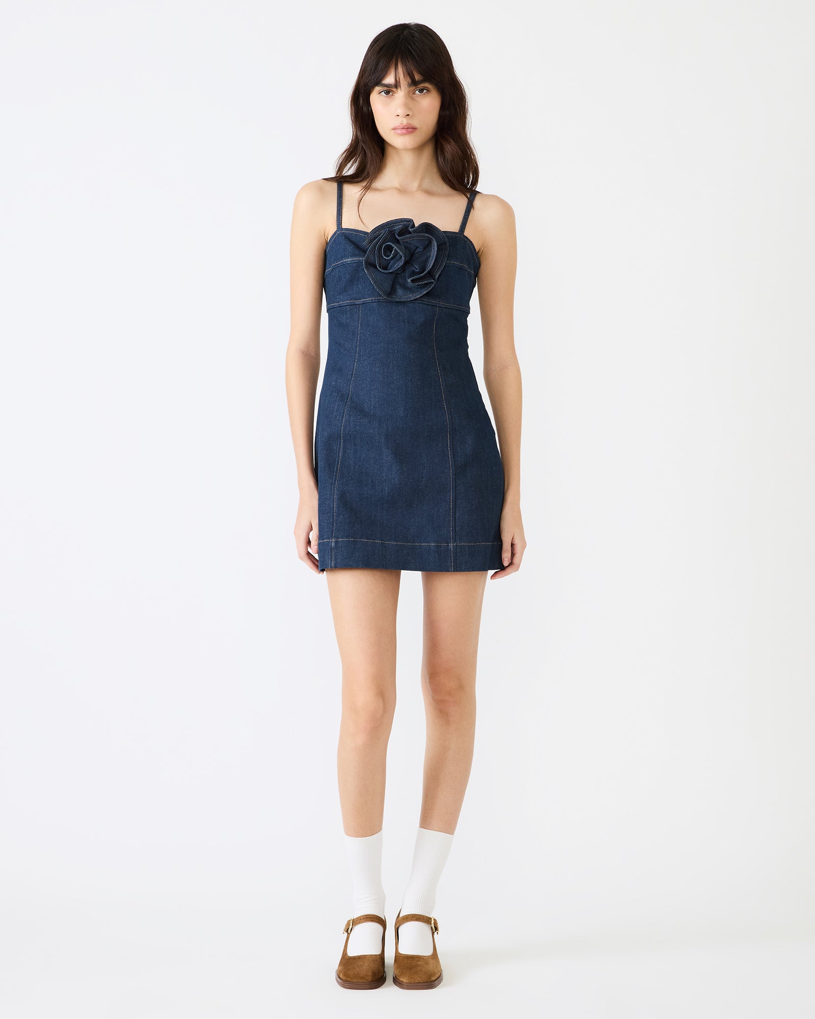 PEONY DRESS INDIGO - Clothing - Steve Madden Canada