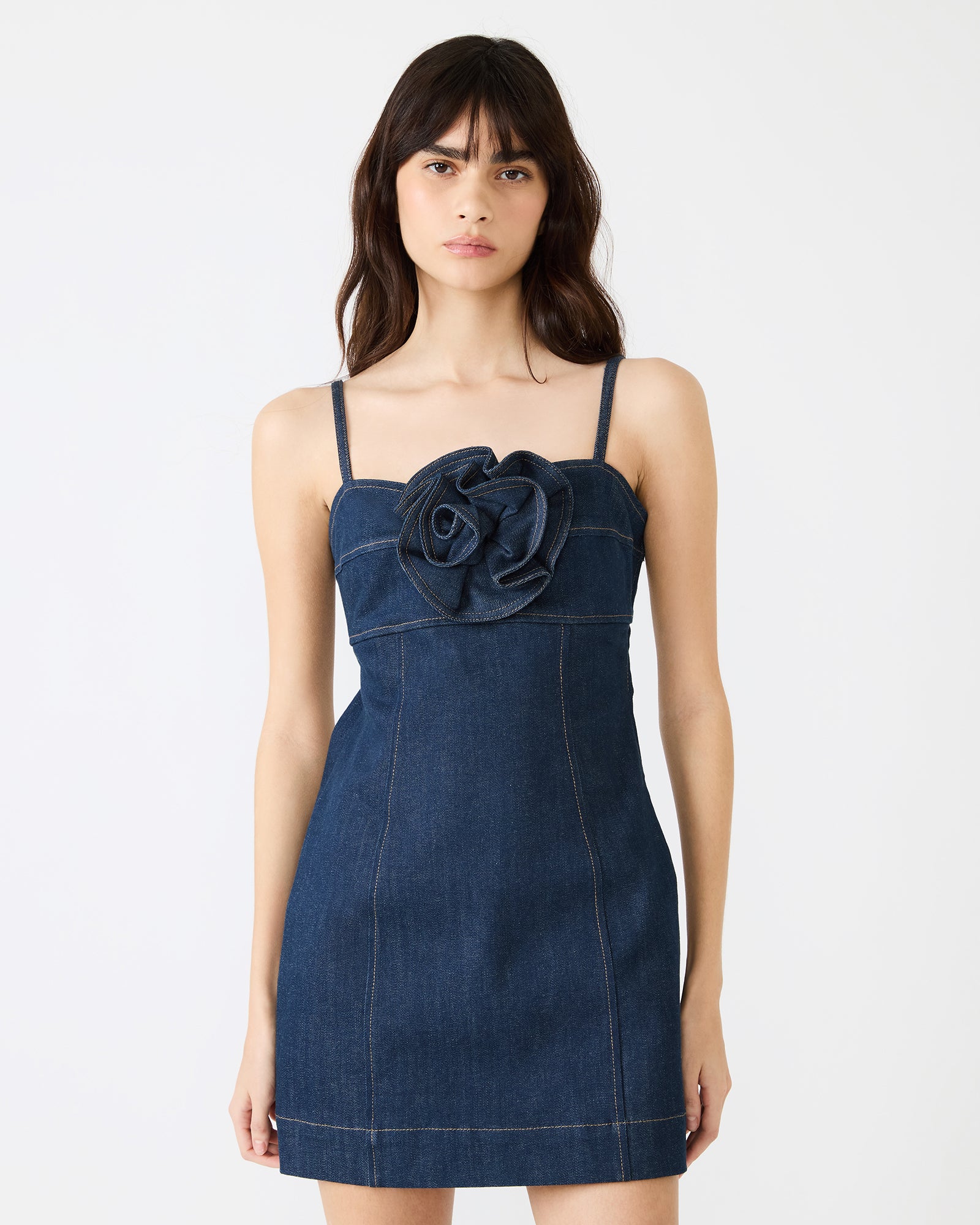PEONY DRESS INDIGO - Clothing - Steve Madden Canada - view 3