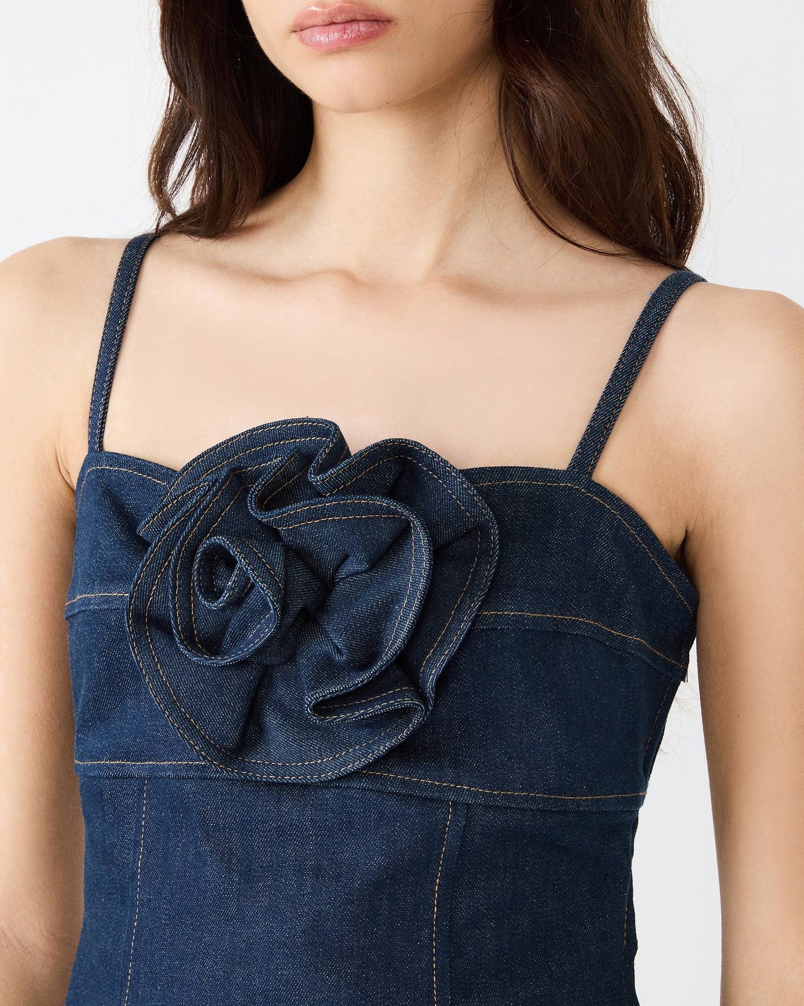 PEONY DRESS INDIGO - Clothing - Steve Madden Canada - view 5