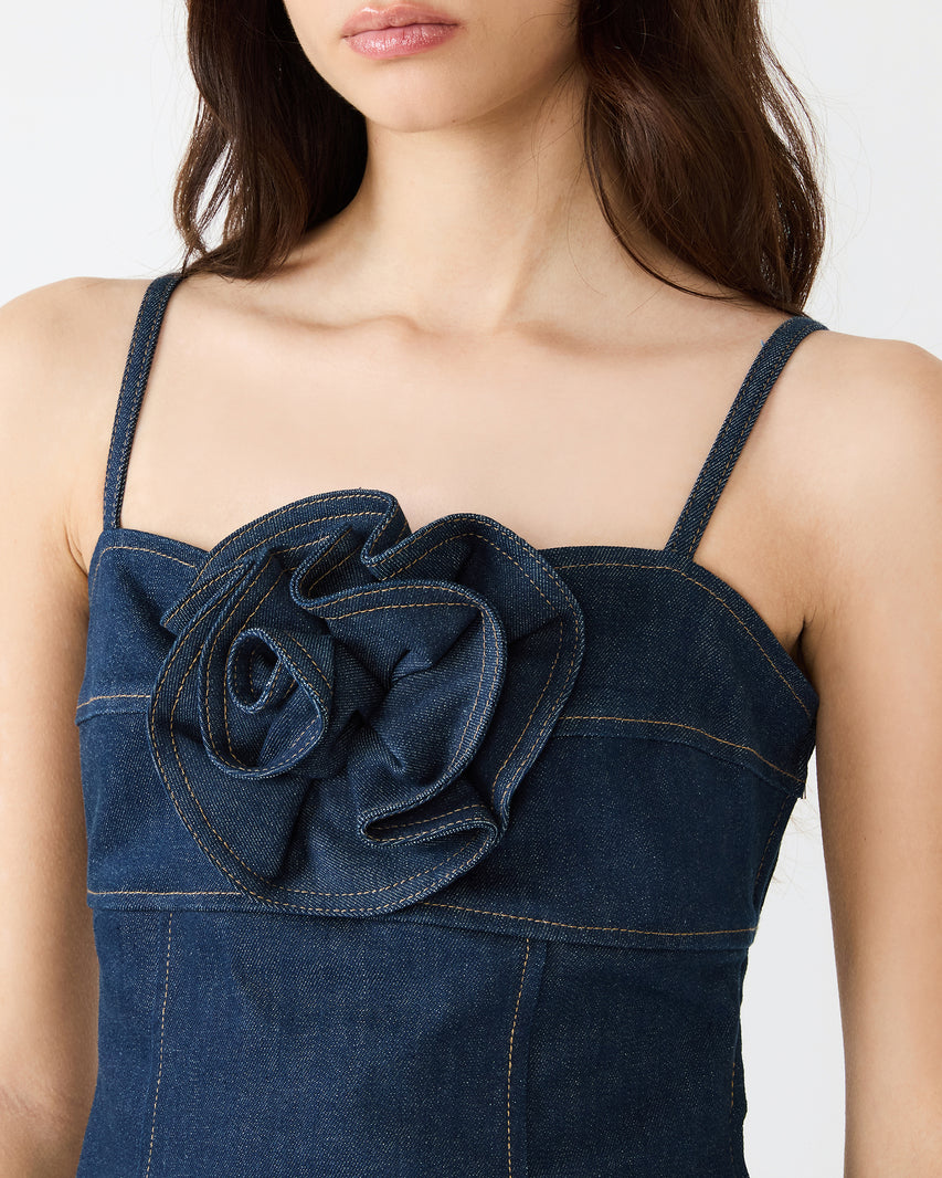 PEONY DRESS INDIGO - Clothing - Steve Madden Canada - view 5