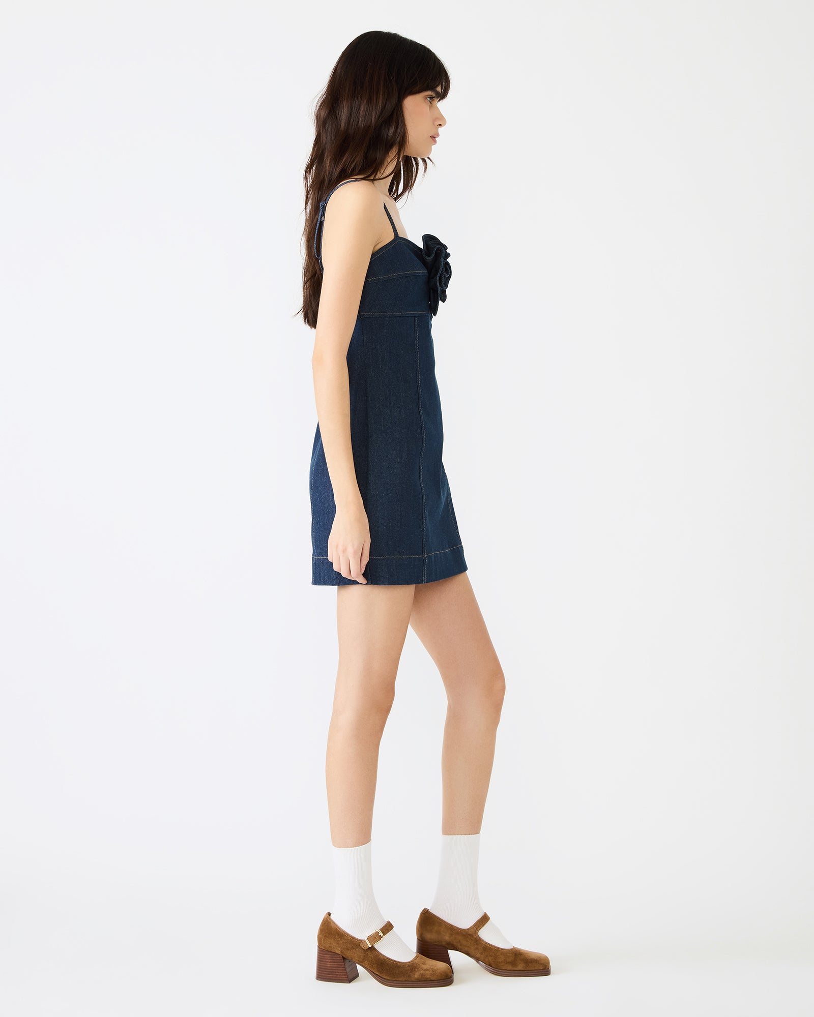 PEONY DRESS INDIGO - Clothing - Steve Madden Canada - view 4