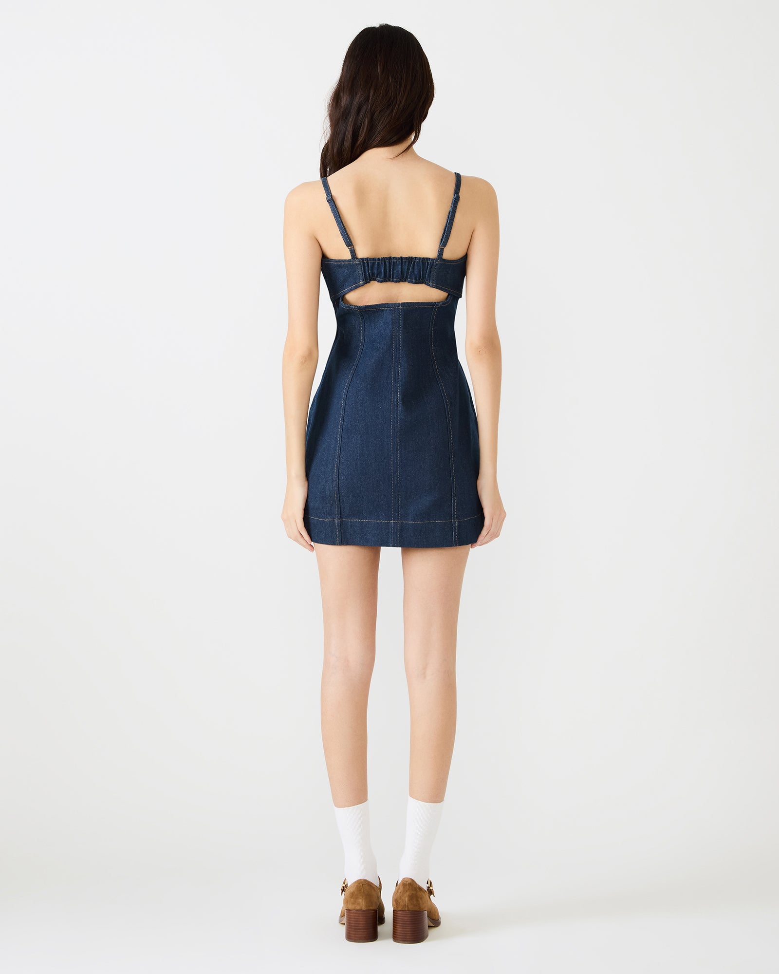 PEONY DRESS INDIGO - Clothing - Steve Madden Canada - view 7