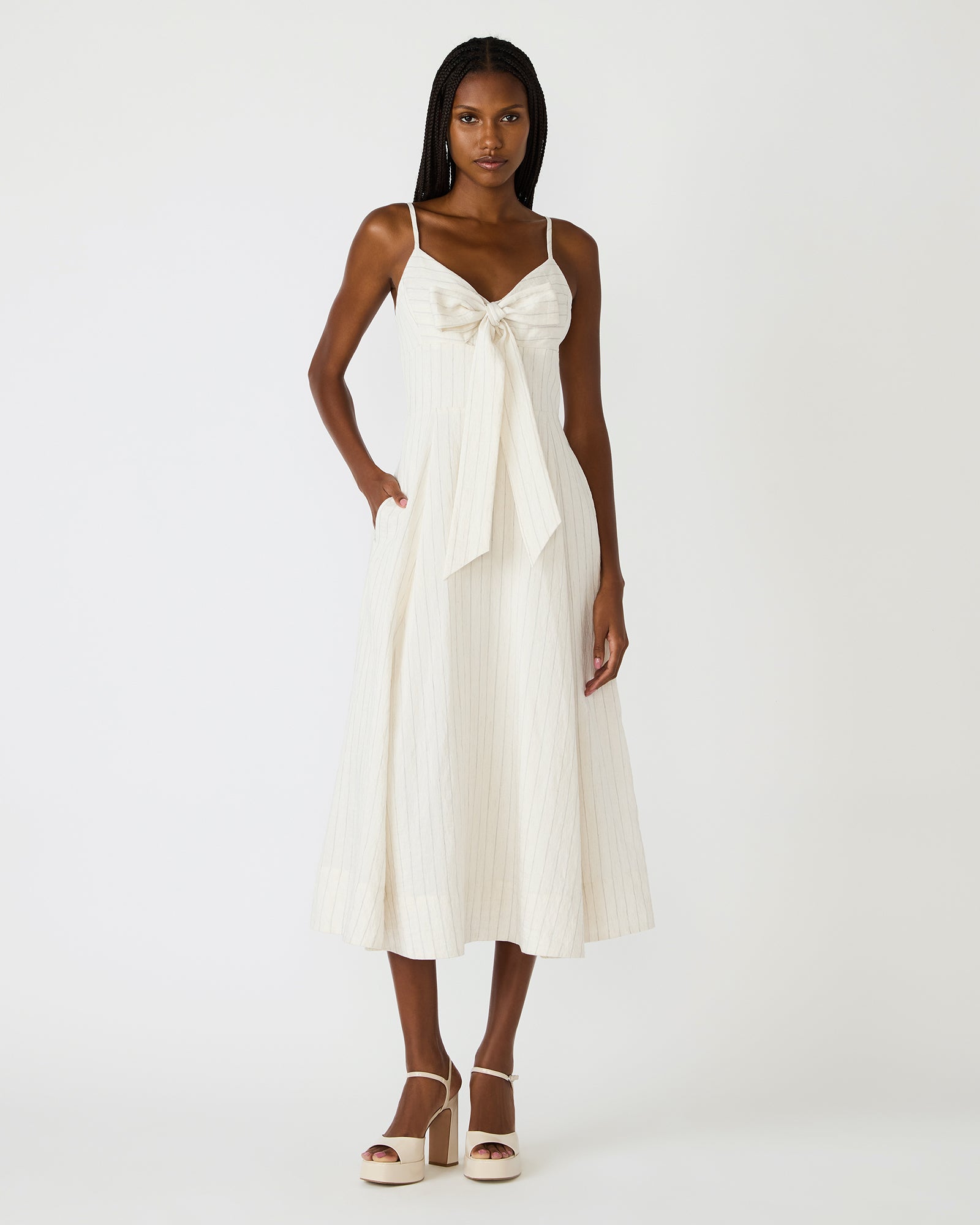 LUNA DRESS WHITE - Clothing - Steve Madden Canada