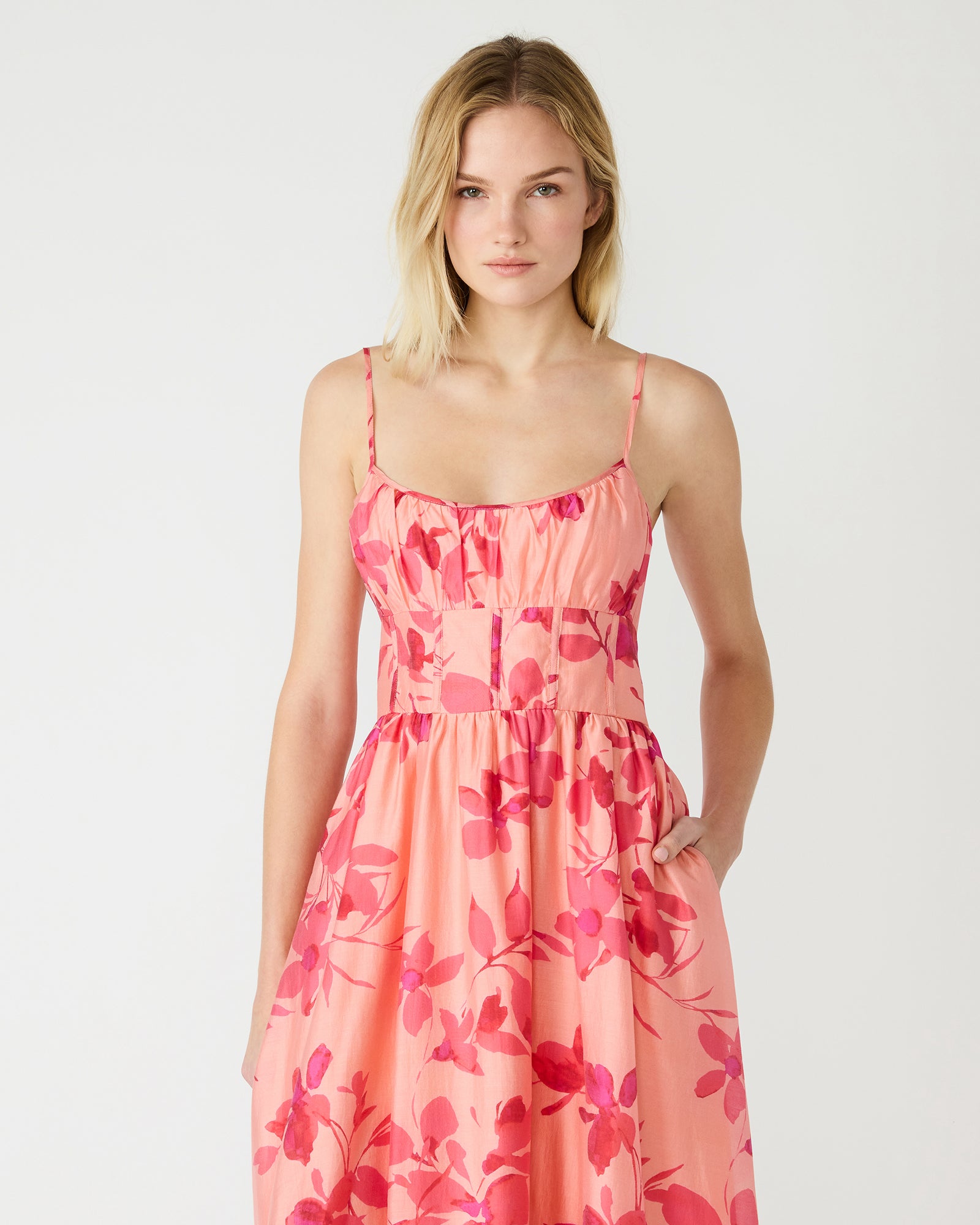 GWEN DRESS CORAL - Clothing - Steve Madden Canada - view 3
