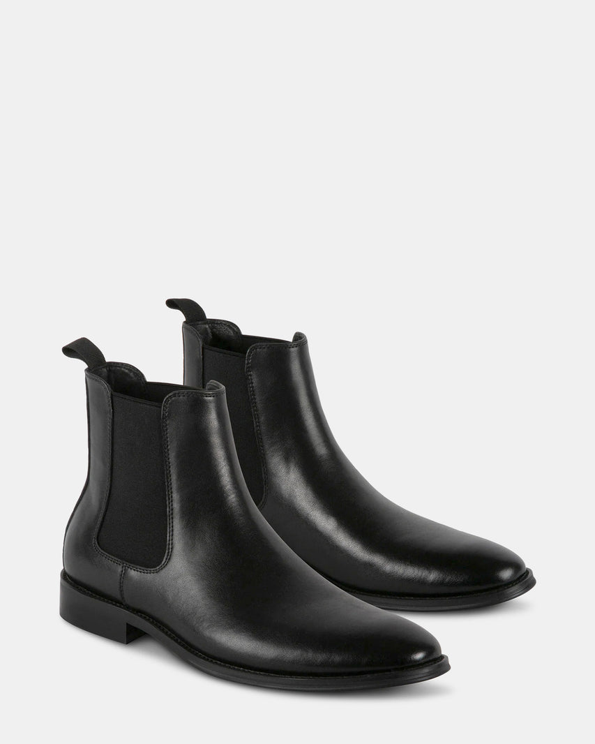 ALDAIR BLACK LEATHER - Men's Shoes - Steve Madden Canada - view 2