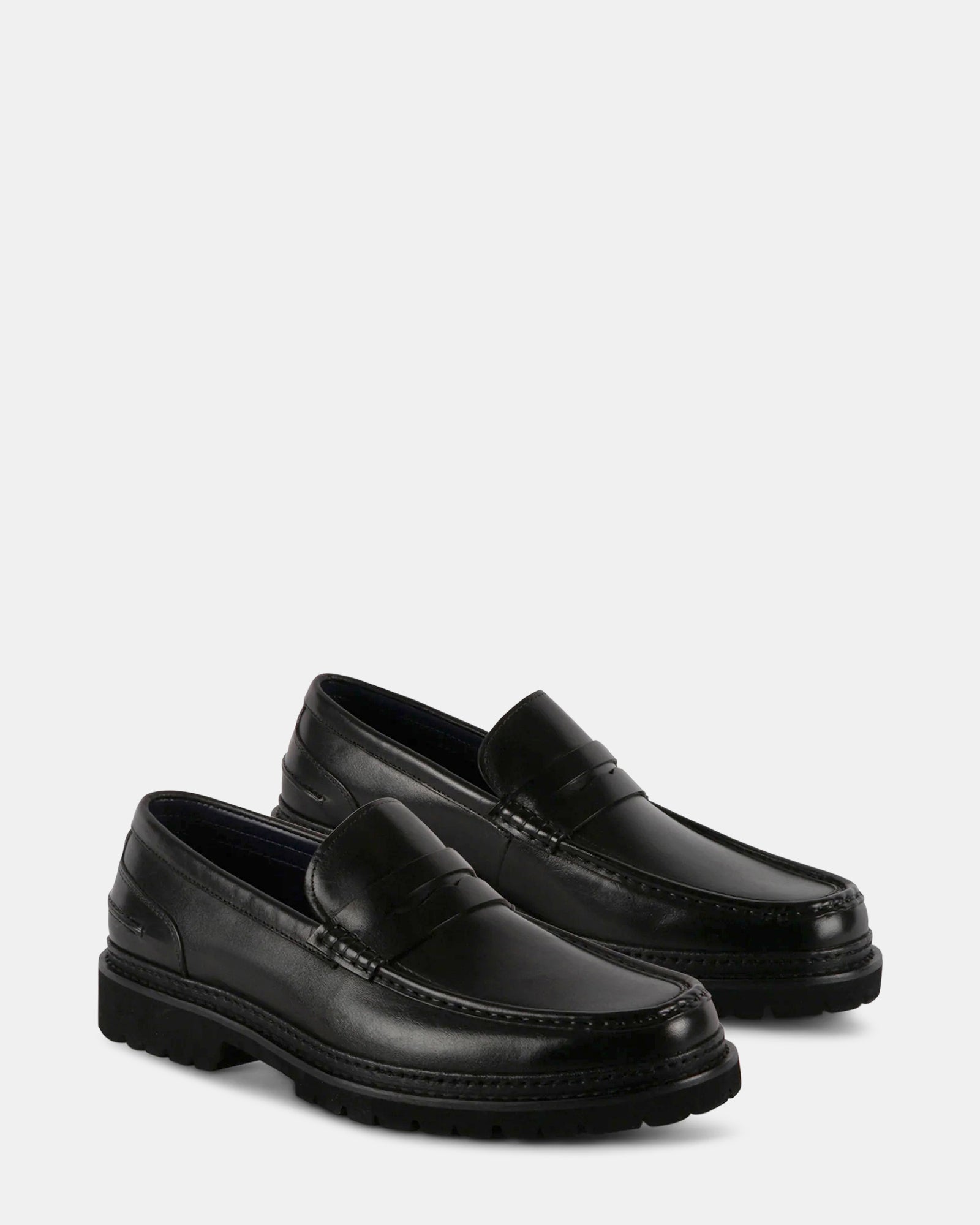 ASHERRR BLACK LEATHER - Men's Shoes - Steve Madden Canada - view 3