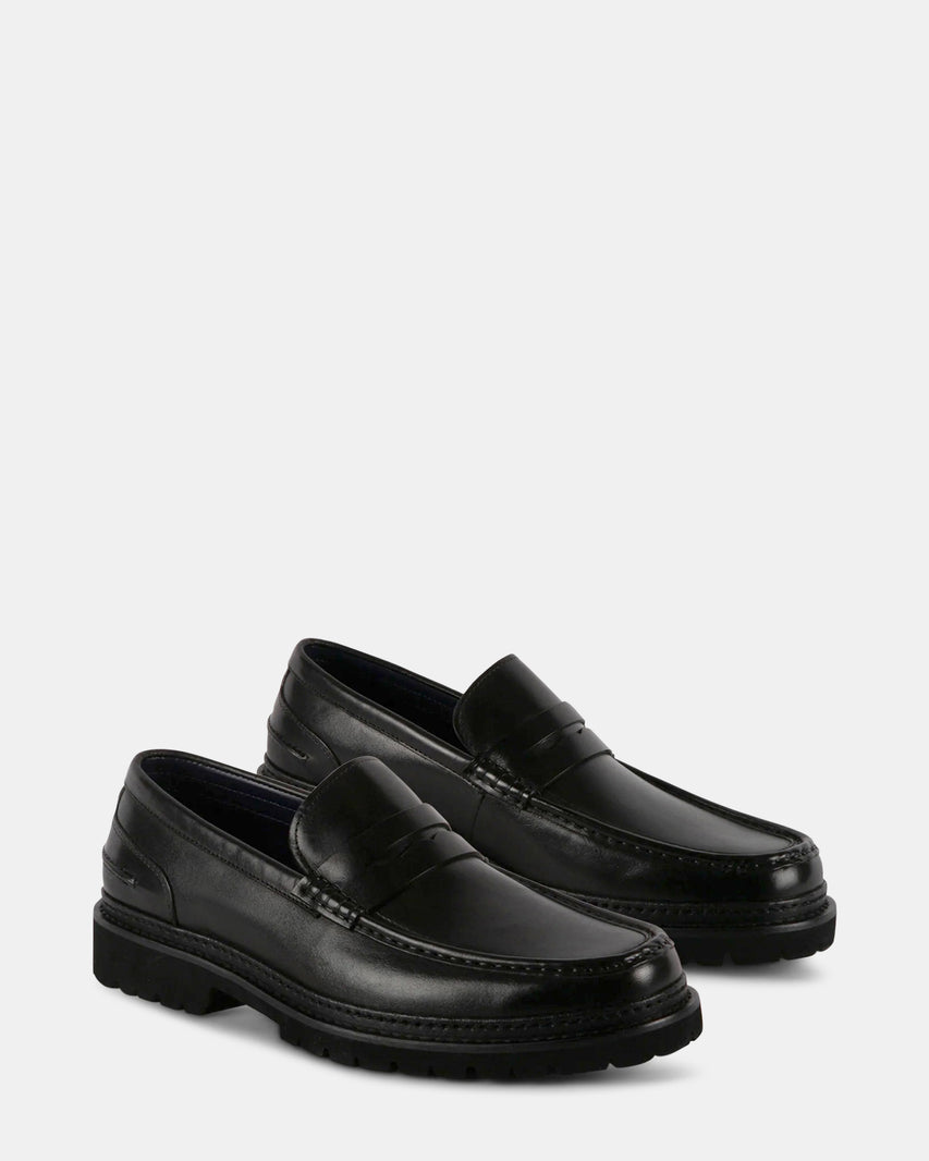 ASHERRR BLACK LEATHER - Men's Shoes - Steve Madden Canada - view 3