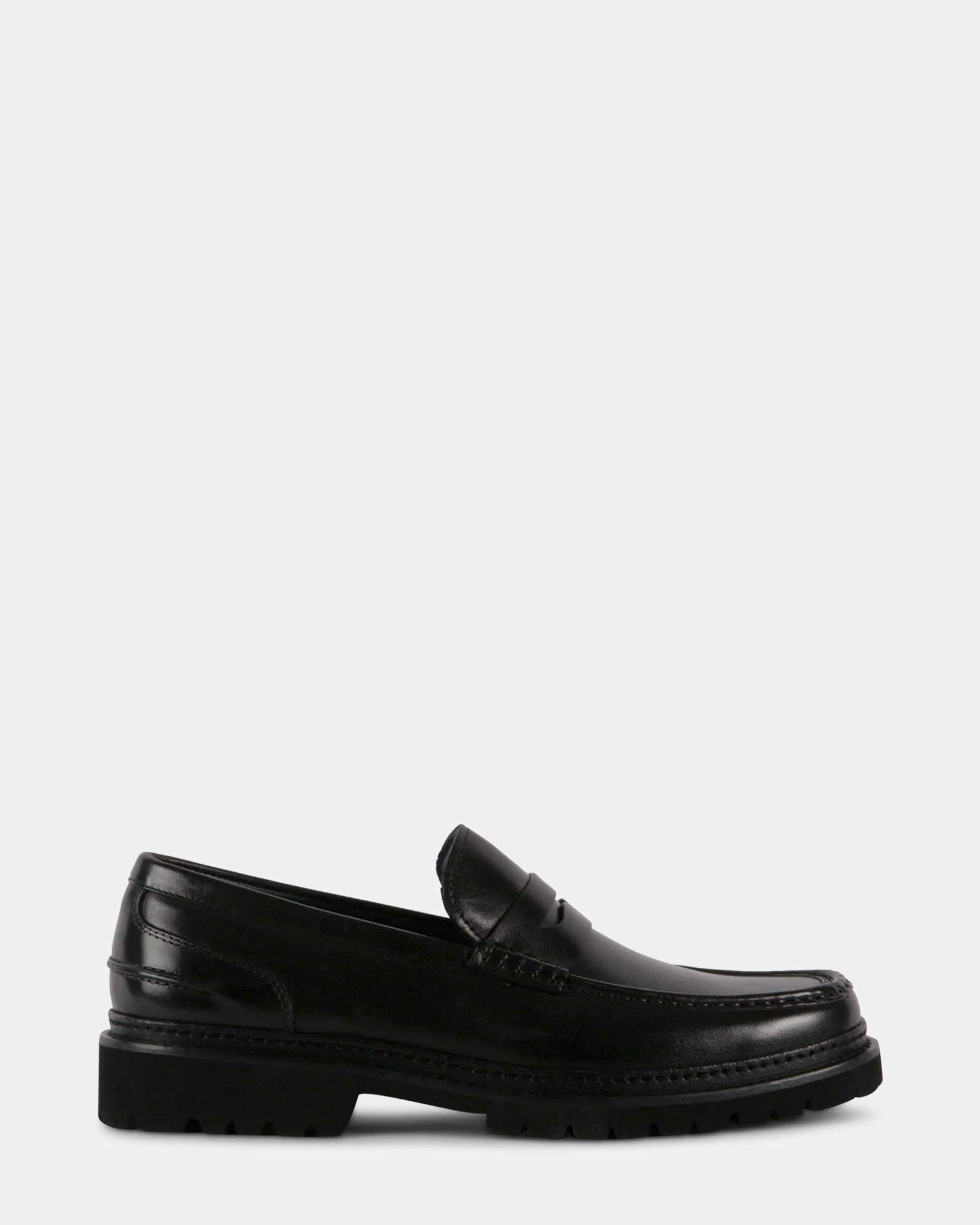 ASHERRR BLACK LEATHER - Men's Shoes - Steve Madden Canada