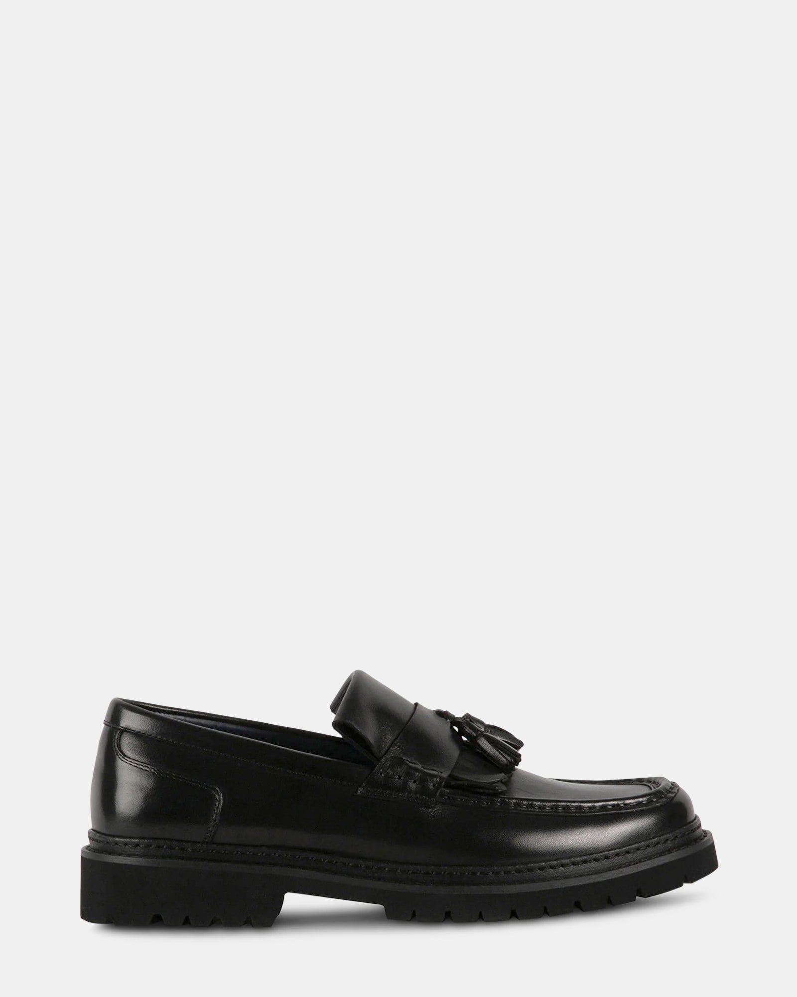 ASHFORD BLACK LEATHER - Men's Shoes - Steve Madden Canada