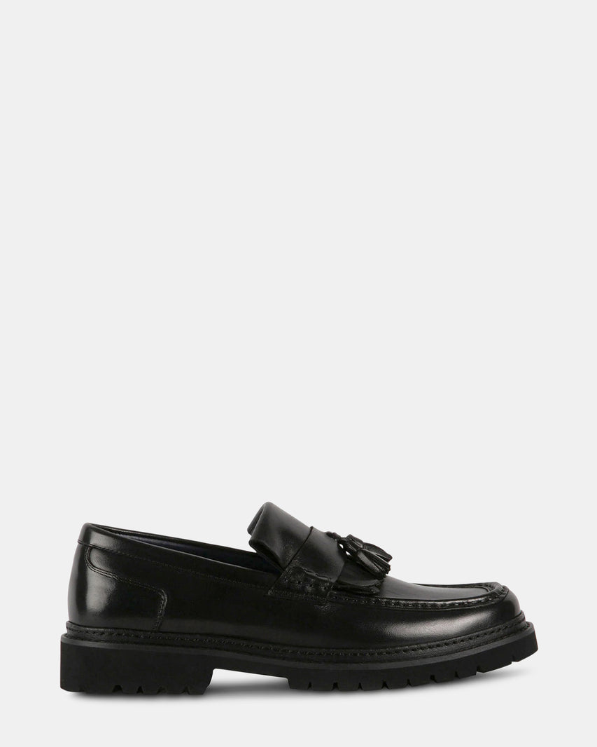 ASHFORD BLACK LEATHER - Men's Shoes - Steve Madden Canada