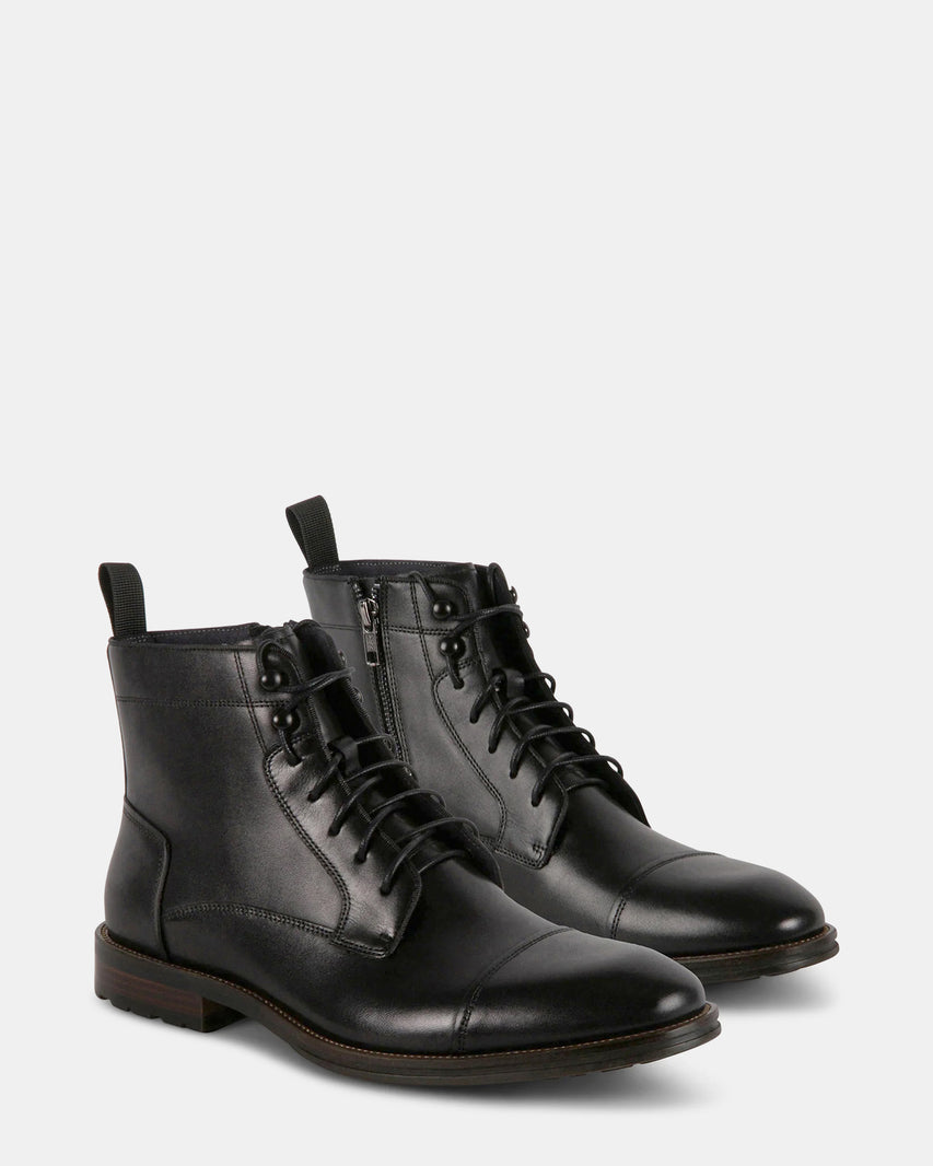 DAYMONN BLACK LEATHER - Men's Shoes - Steve Madden Canada - view 2