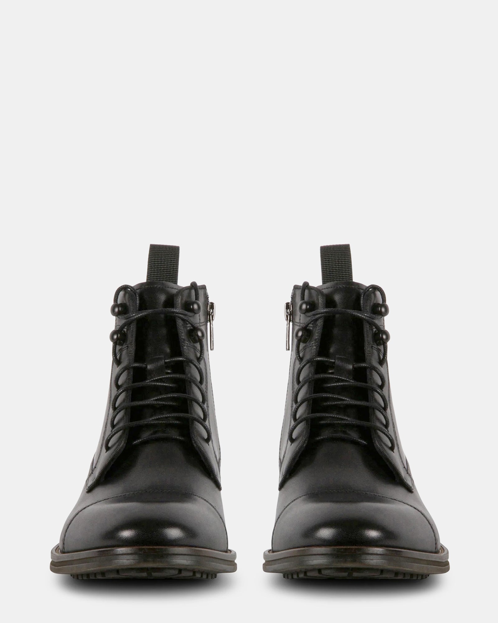 DAYMONN Black Leather Lace-Up Boots Men's Designer Boots – Steve