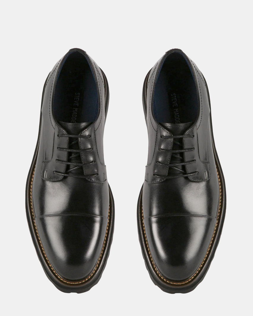 KNITTE BLACK LEATHER - Men's Shoes - Steve Madden Canada - view 4