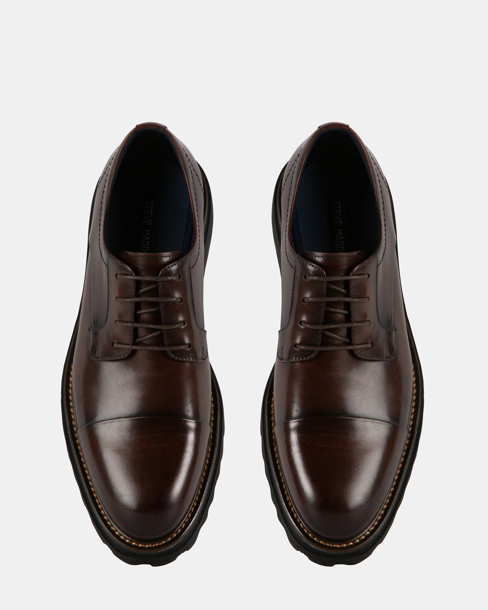 KNITTE BROWN LEATHER - Men's Shoes - Steve Madden Canada - view 4