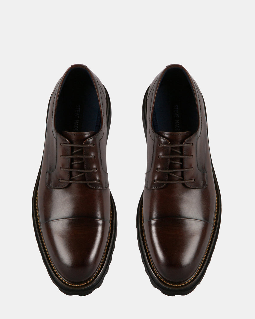 KNITTE BROWN LEATHER - Men's Shoes - Steve Madden Canada - view 4