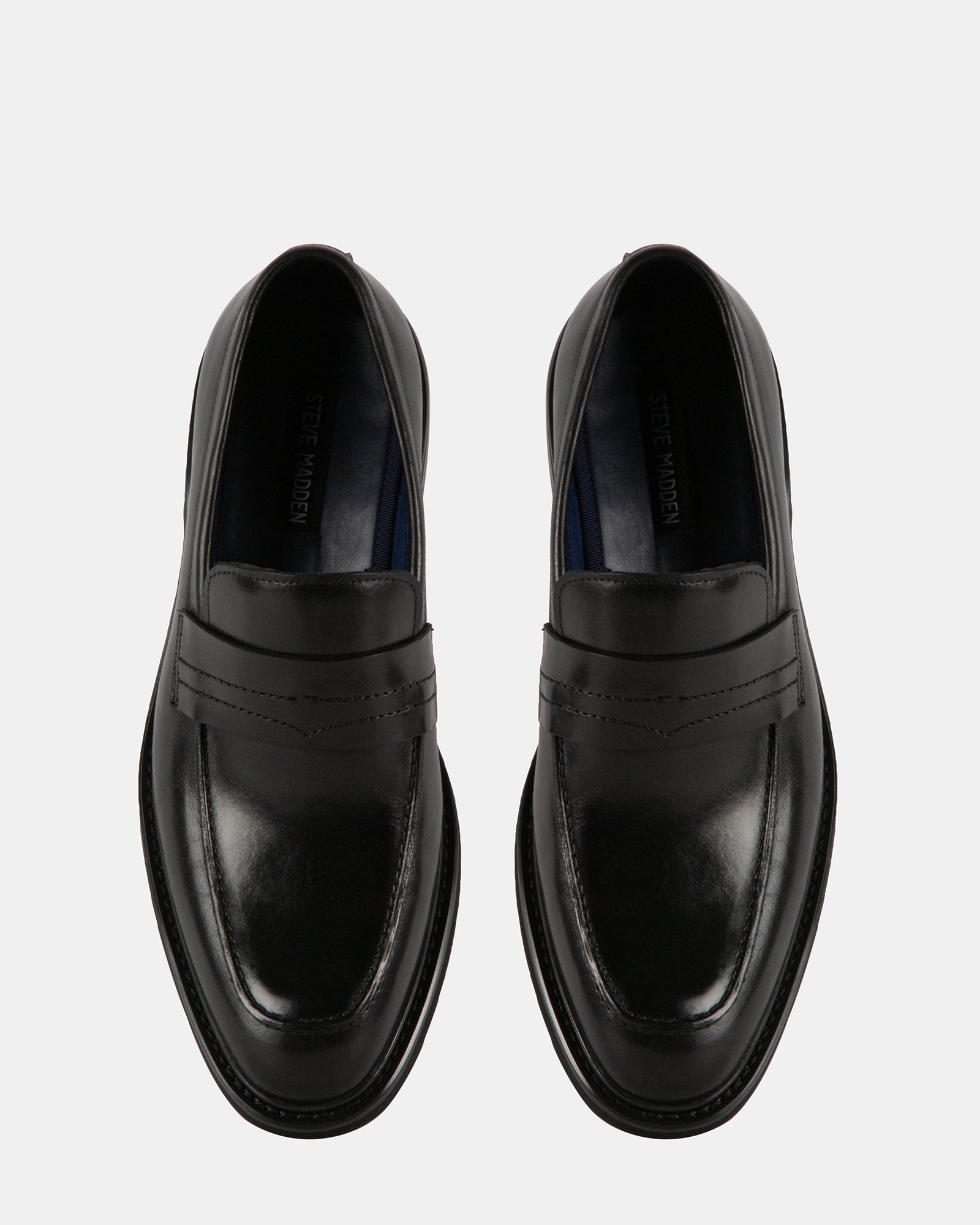 MAMMOTH Black Leather Dress Loafers | Men's Designer Shoes – Steve